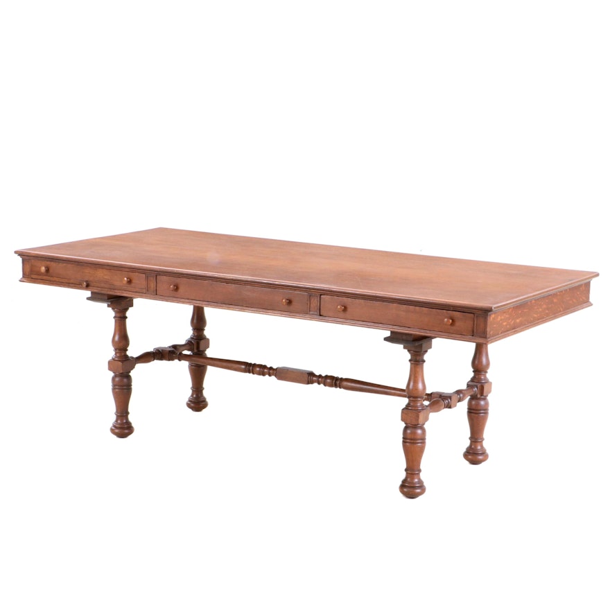Colonial Revival Oak Table, Mid to Late 20th Century