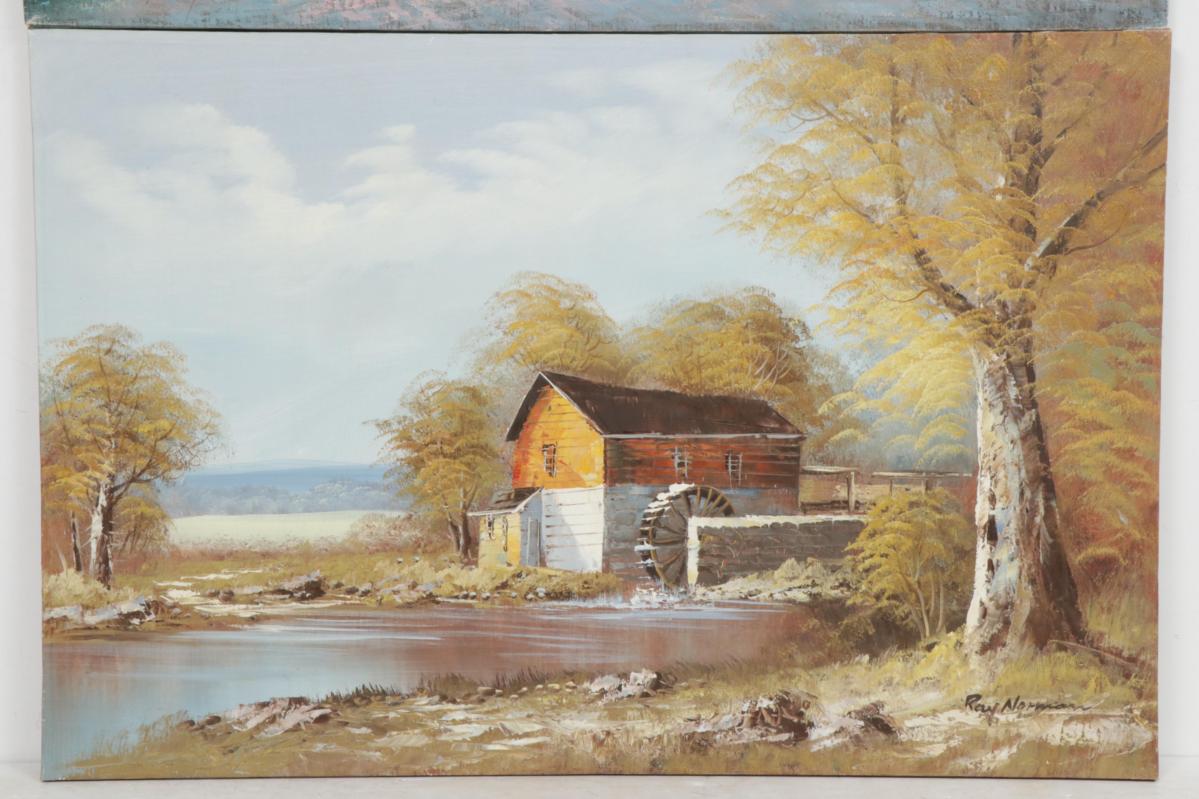 Burnett and Ray Alorman Landscape Oil Paintings