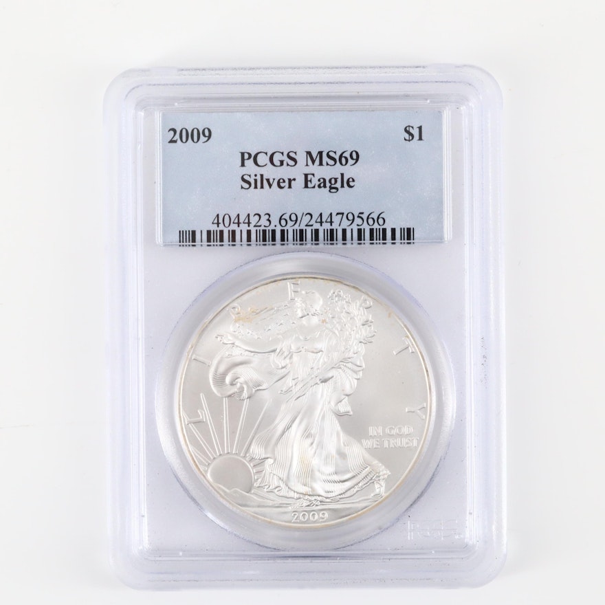 PCGS Graded MS69 2009 American Silver Eagle $1 Coin