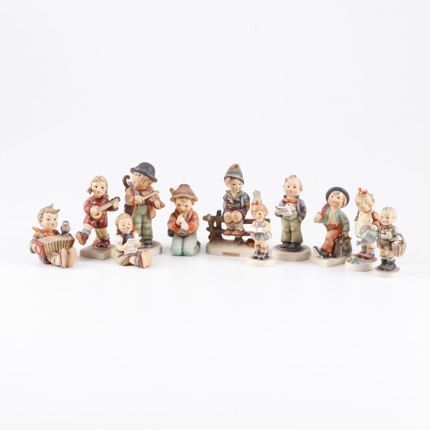 Goebel Hummel Porcelain Figurines Including "Little Gardener"