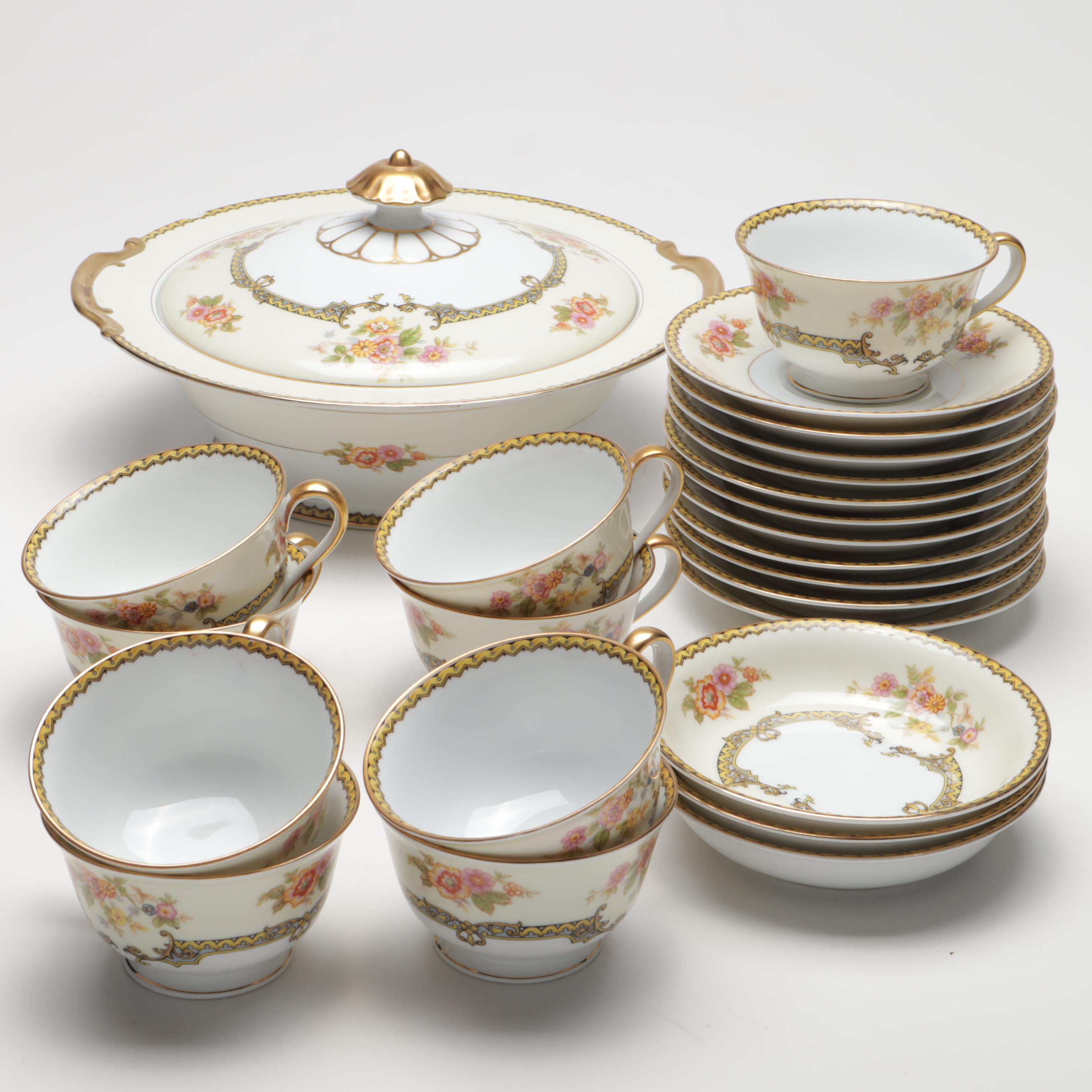 Noritake "Aubery" Gilded Dinnerware, Vintage
