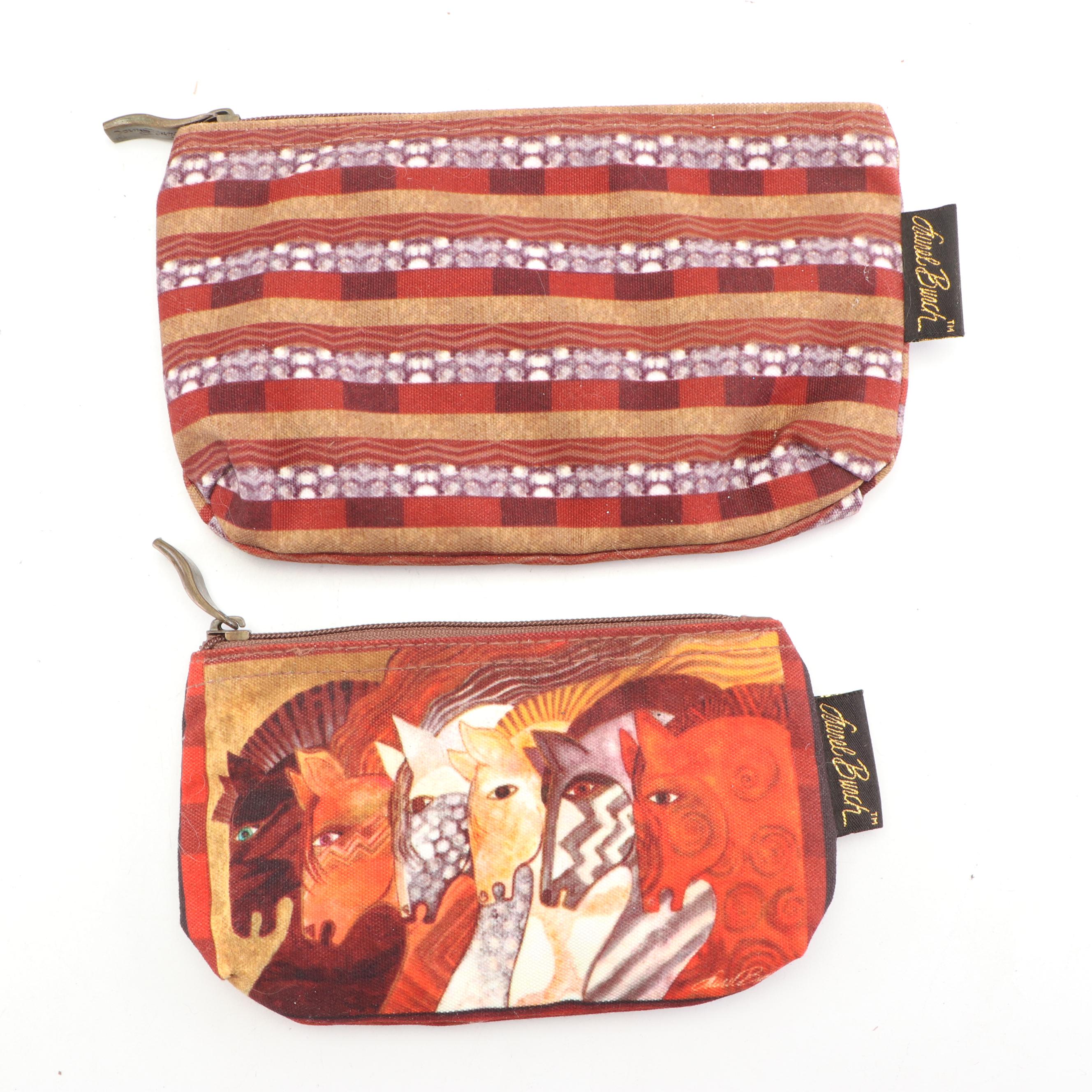 Laurel Burch Canvas Tote and Cosmetic Bags with "Moroccan Mares" Pattern