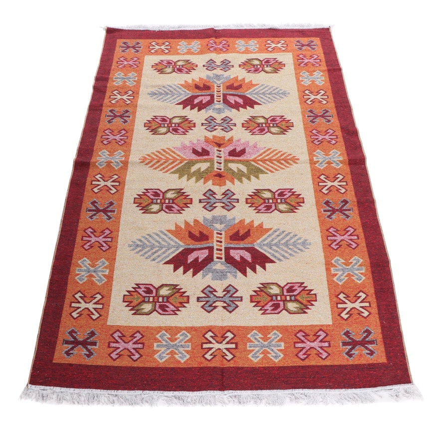 Machine Made Turkish Synthetic Kilim Rug