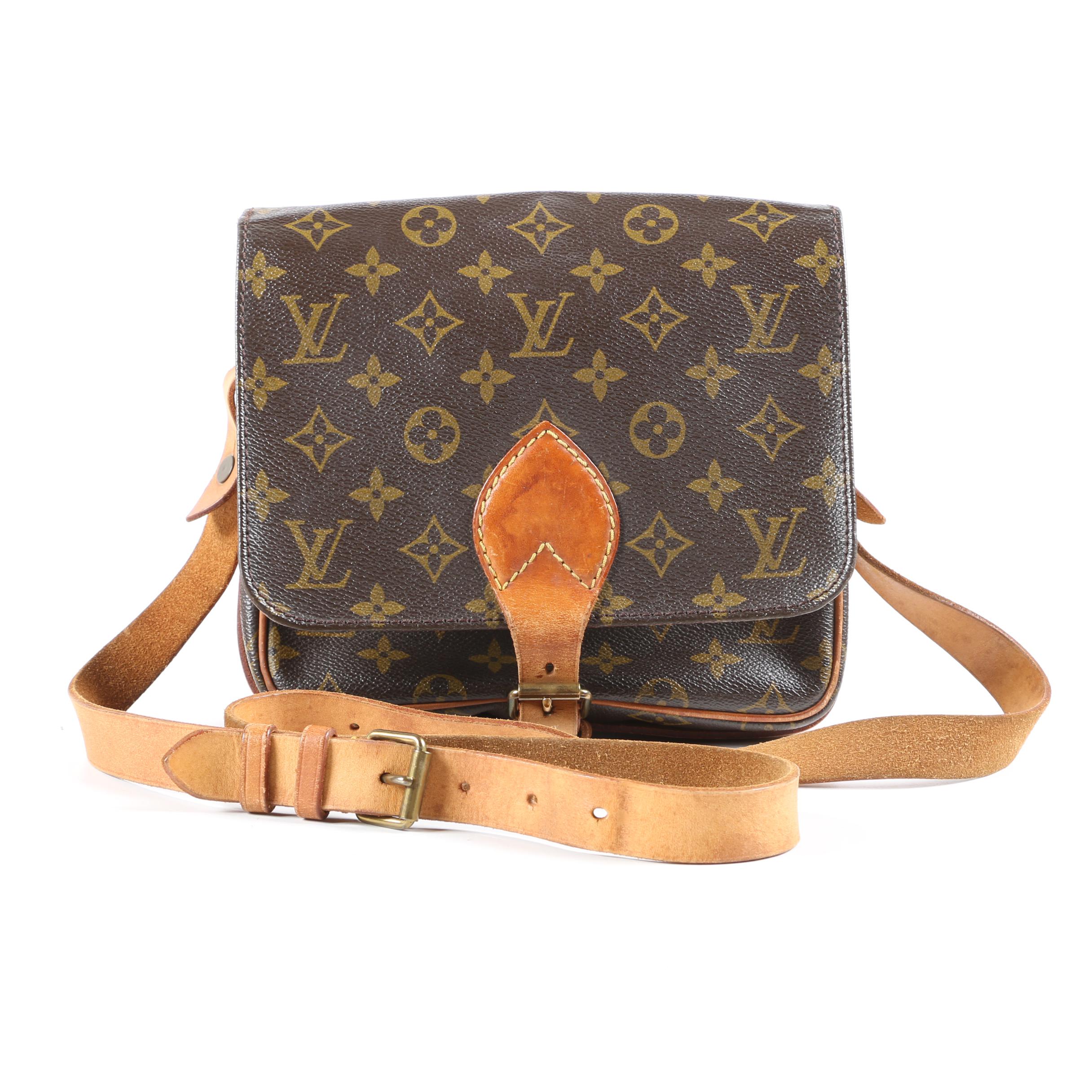 Louis Vuitton Paris Cartouchiere MM Bag in Monogram Canvas and Leather, Vintage