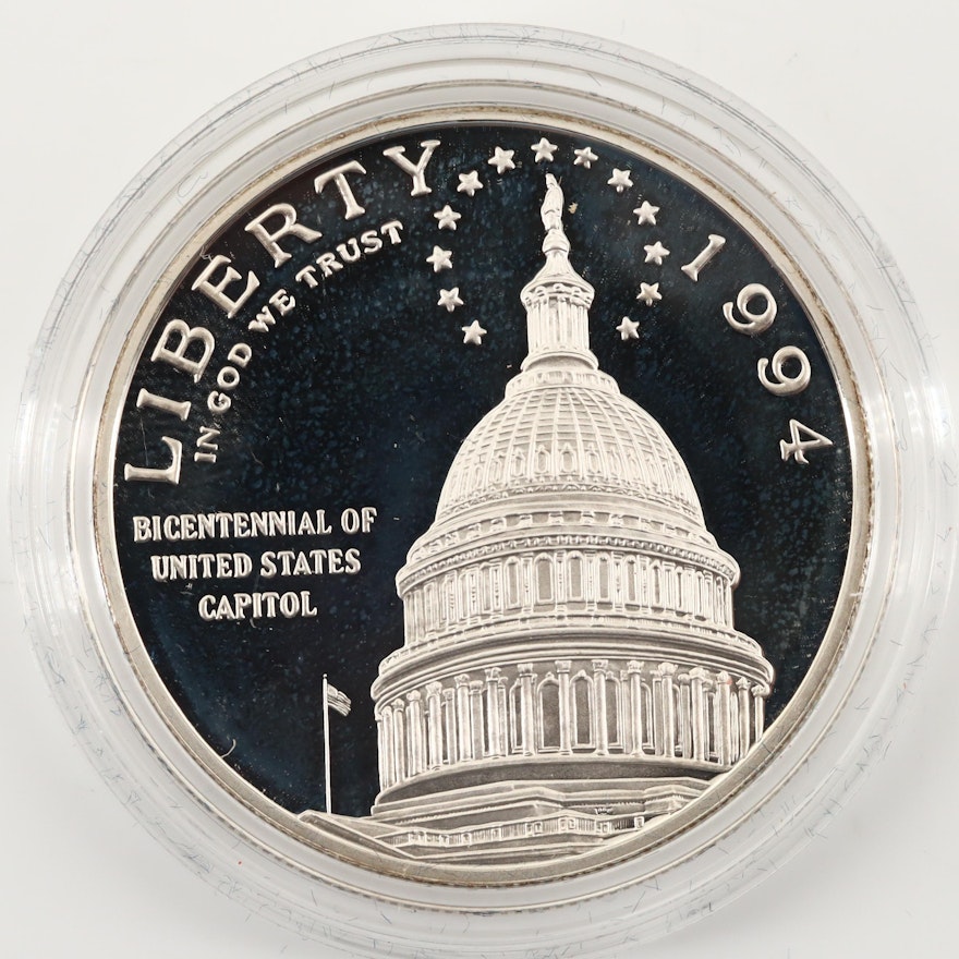 1994-S U.S. Capital Silver Dollar Proof Coin