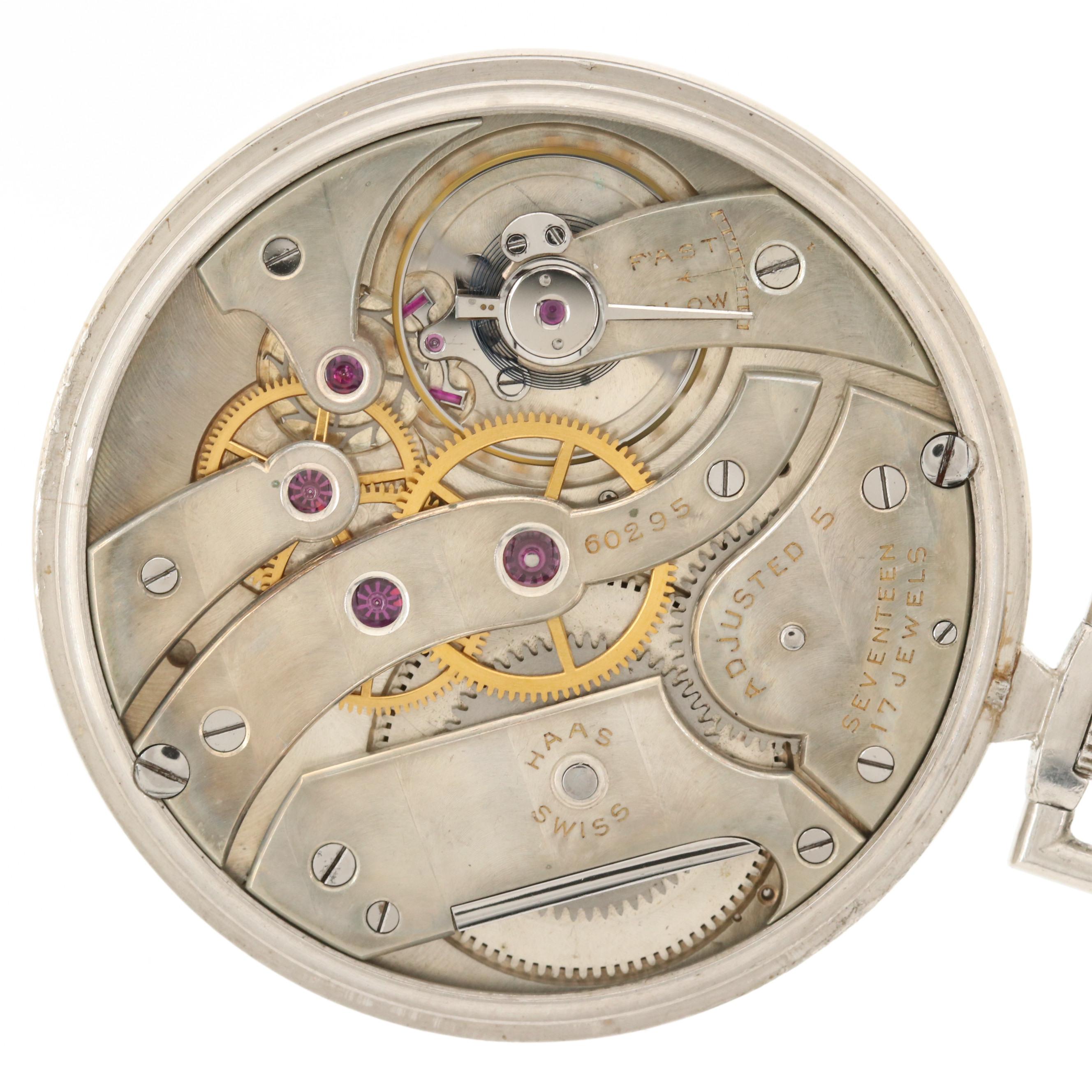 Haas Swiss Platinum Pocket Watch
