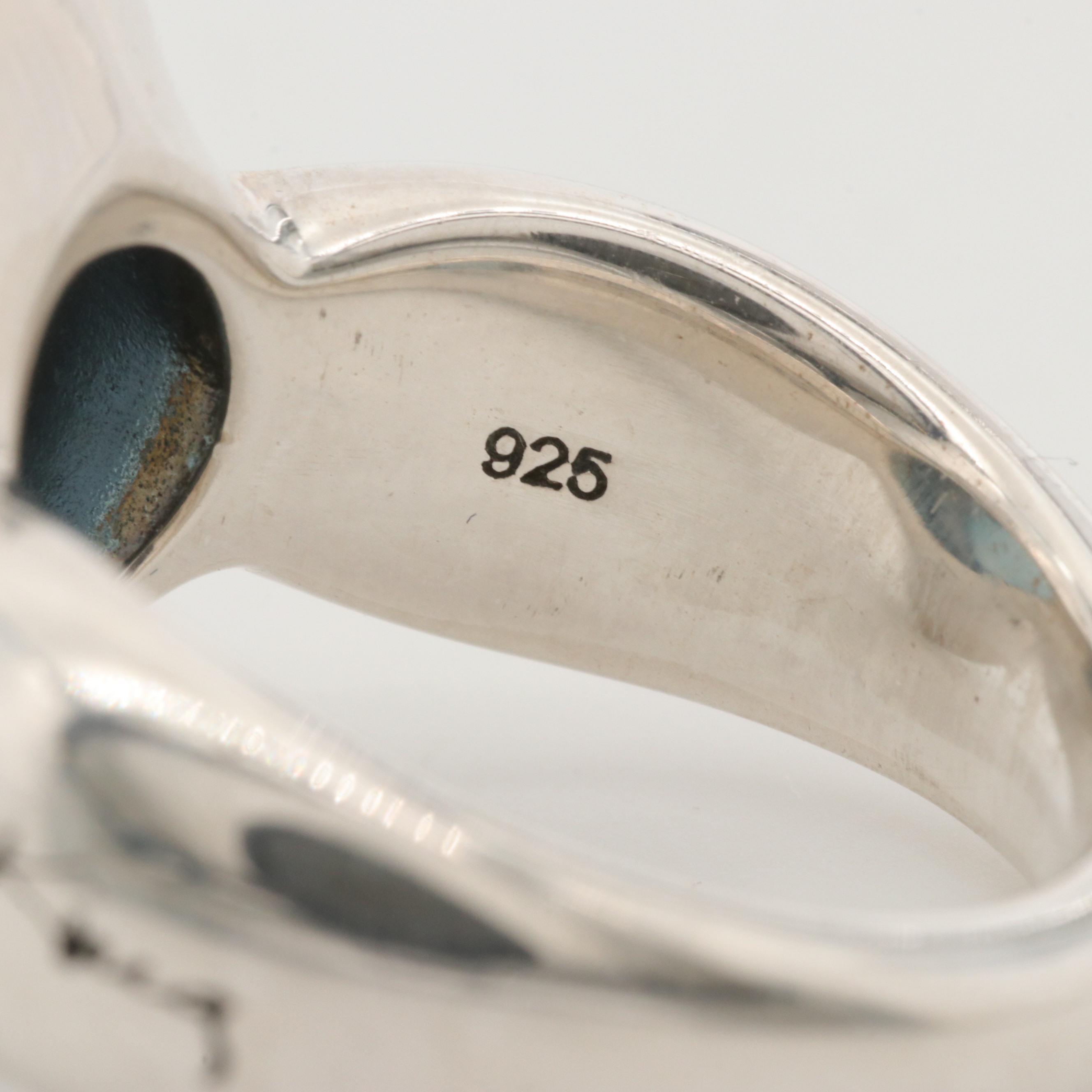 Ann King Sterling Silver Aquamarine and Cultured Pearl Ring