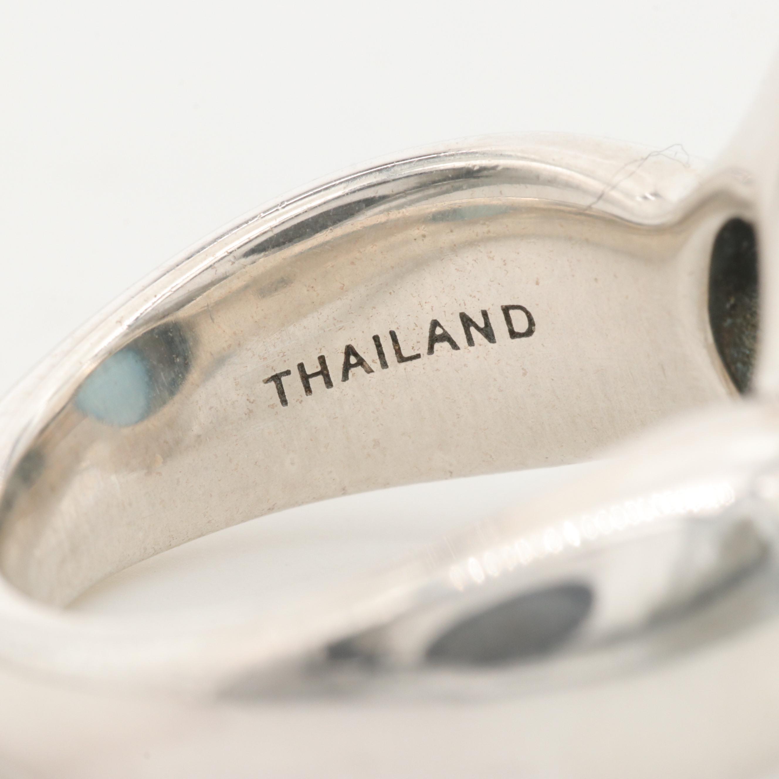 Ann King Sterling Silver Aquamarine and Cultured Pearl Ring