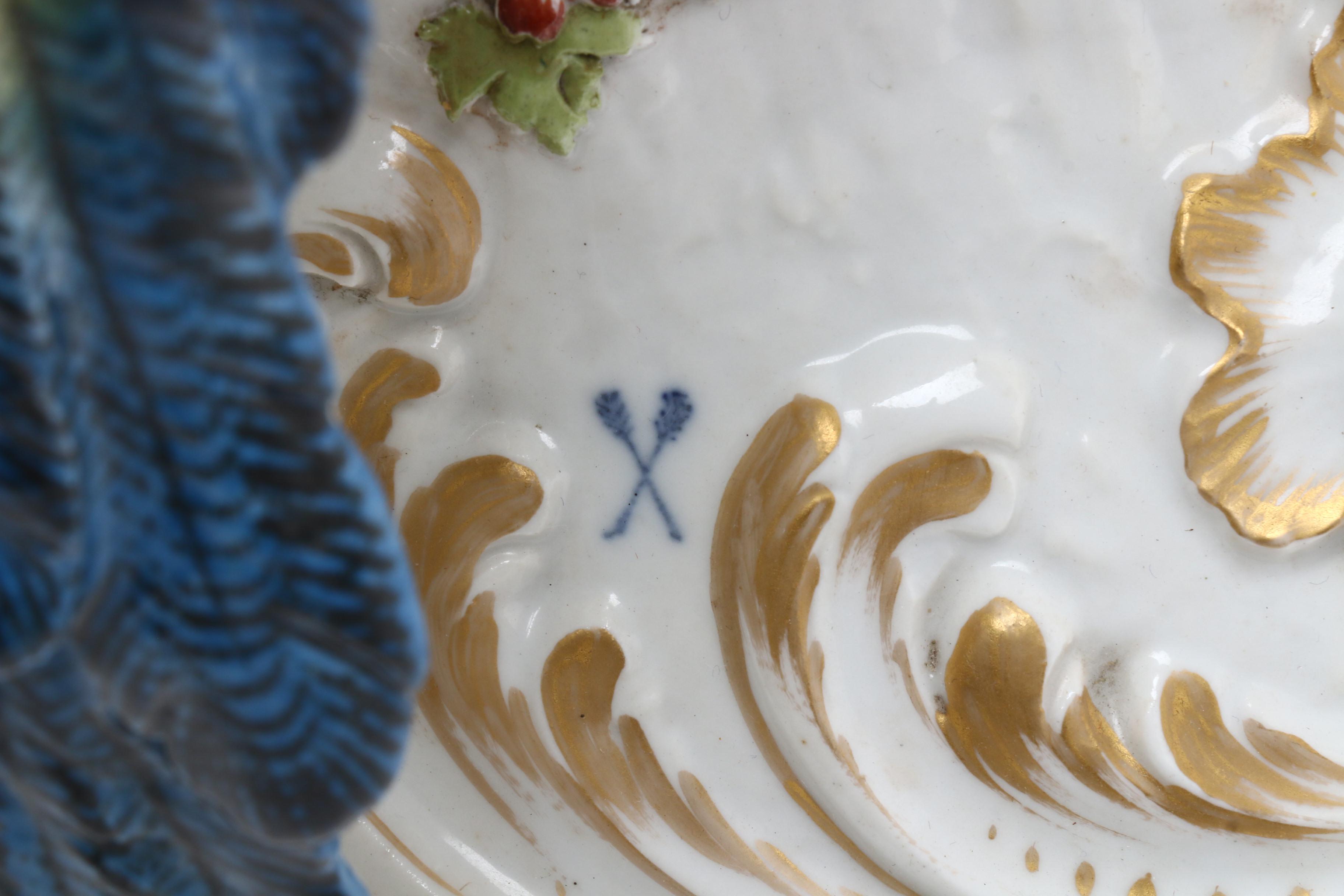 Large Pair of Bourdois and Bloch Porcelain Macaw Figures, Late 19th/Early 20th C