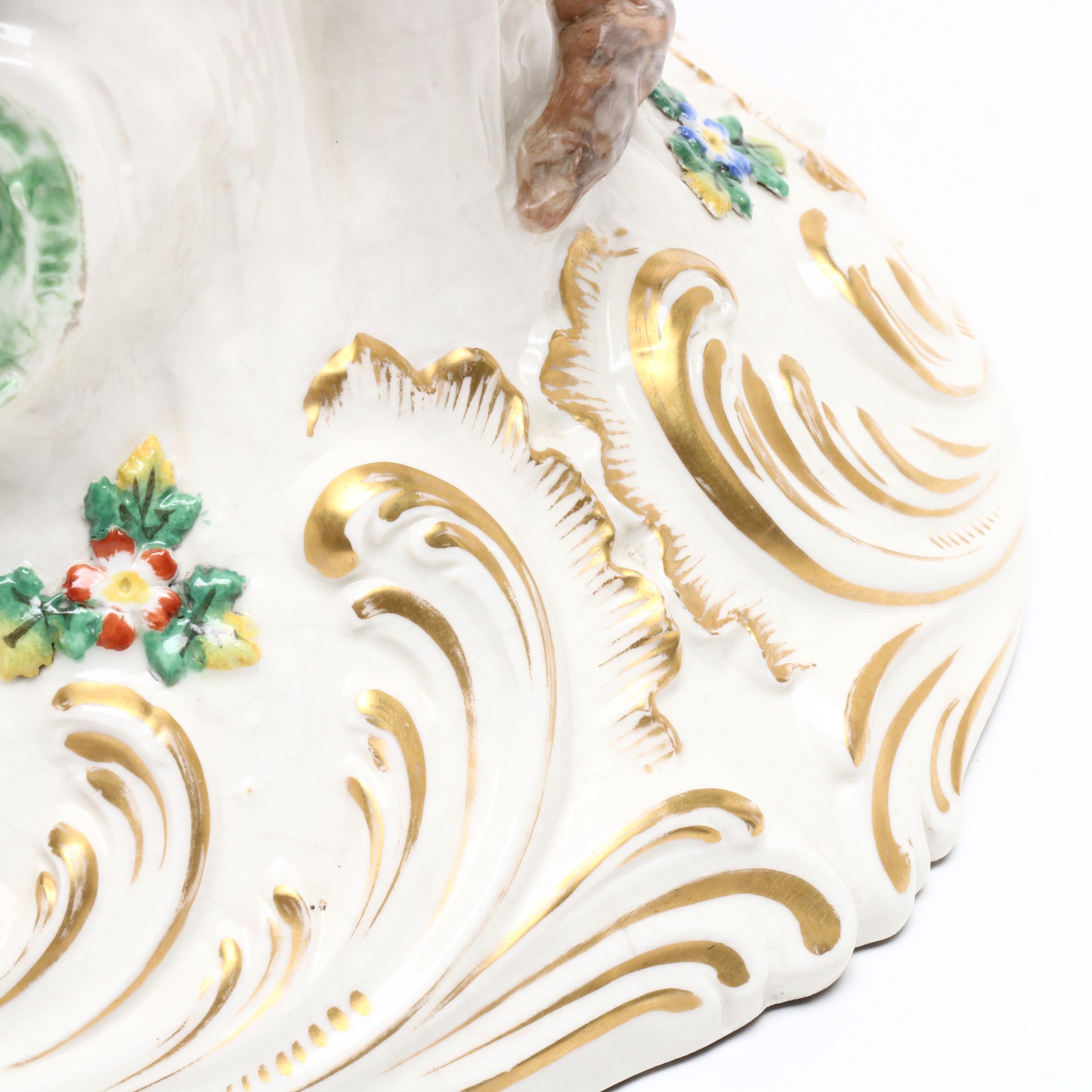 Large Pair of Bourdois and Bloch Porcelain Macaw Figures, Late 19th/Early 20th C