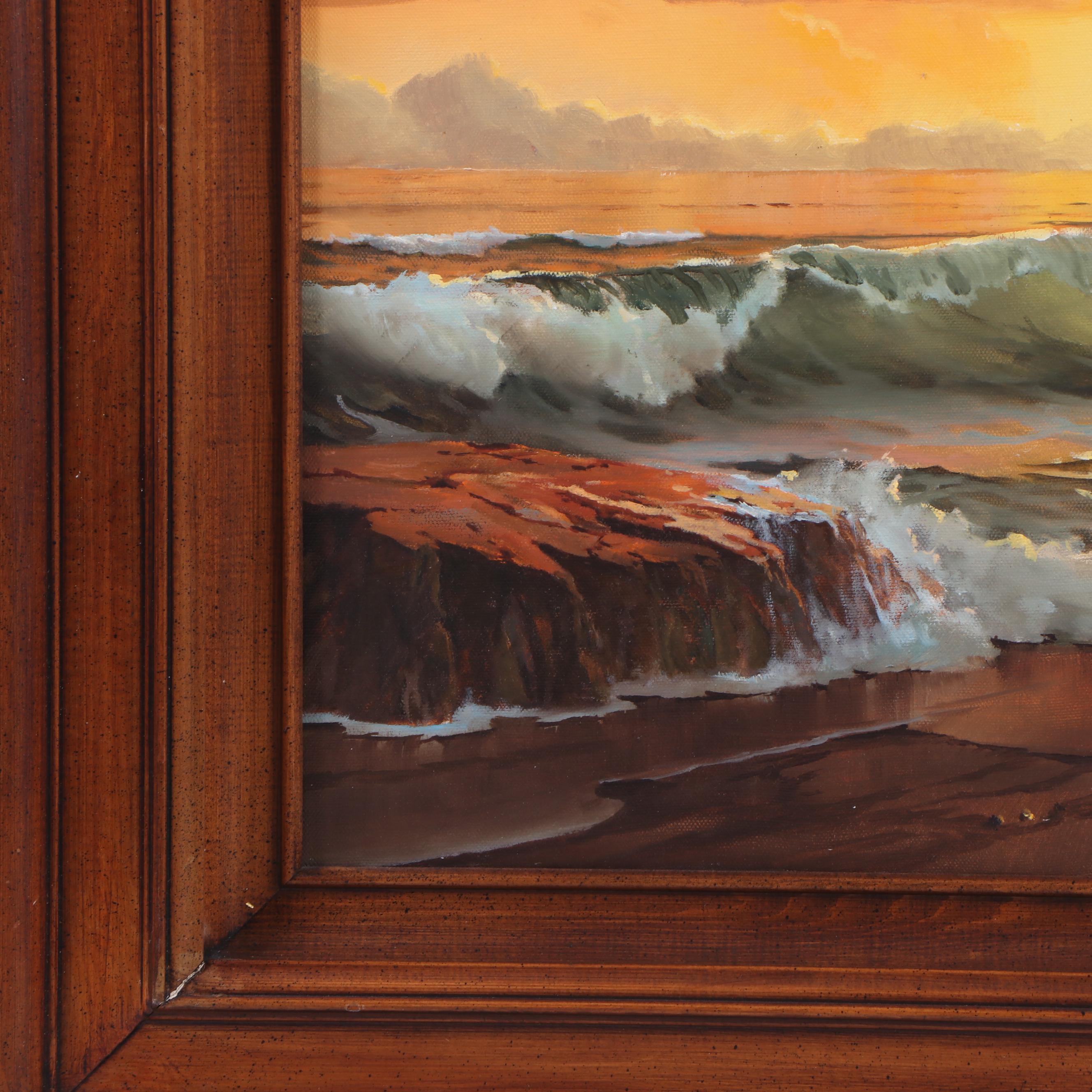 Gloria K. Williams Oil Painting "Sunset Over Big Sur"