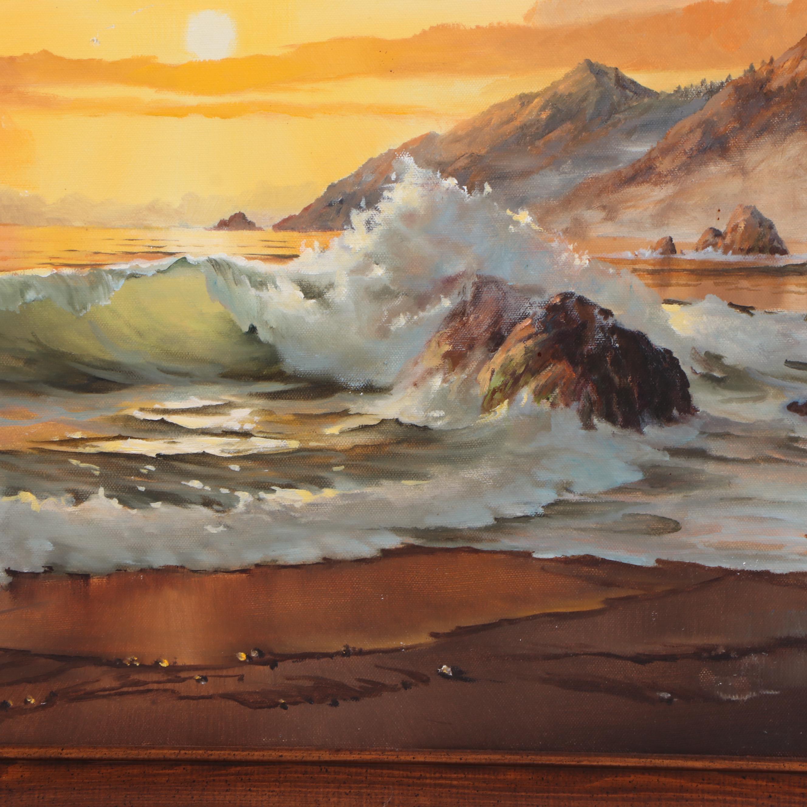 Gloria K. Williams Oil Painting "Sunset Over Big Sur"