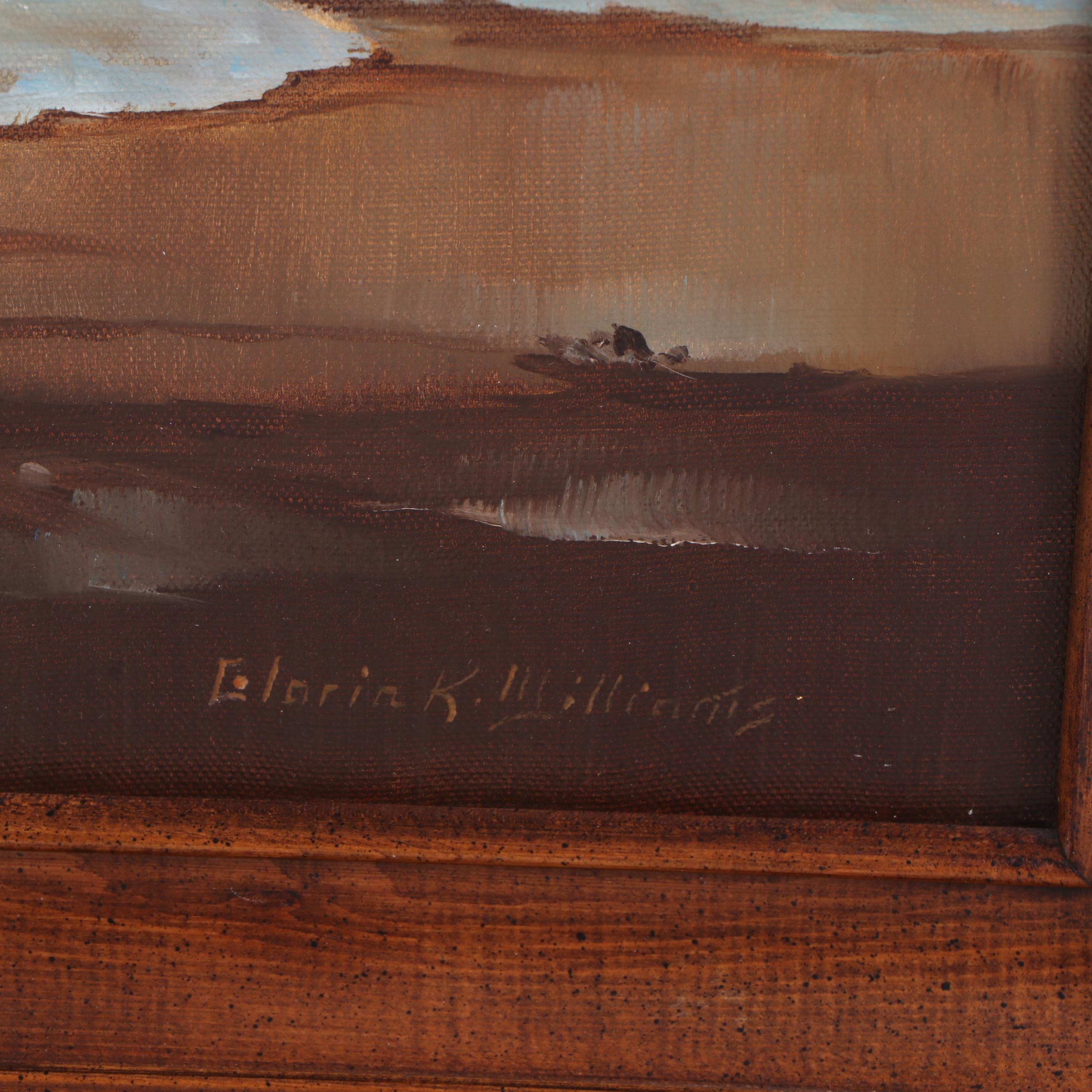 Gloria K. Williams Oil Painting "Sunset Over Big Sur"