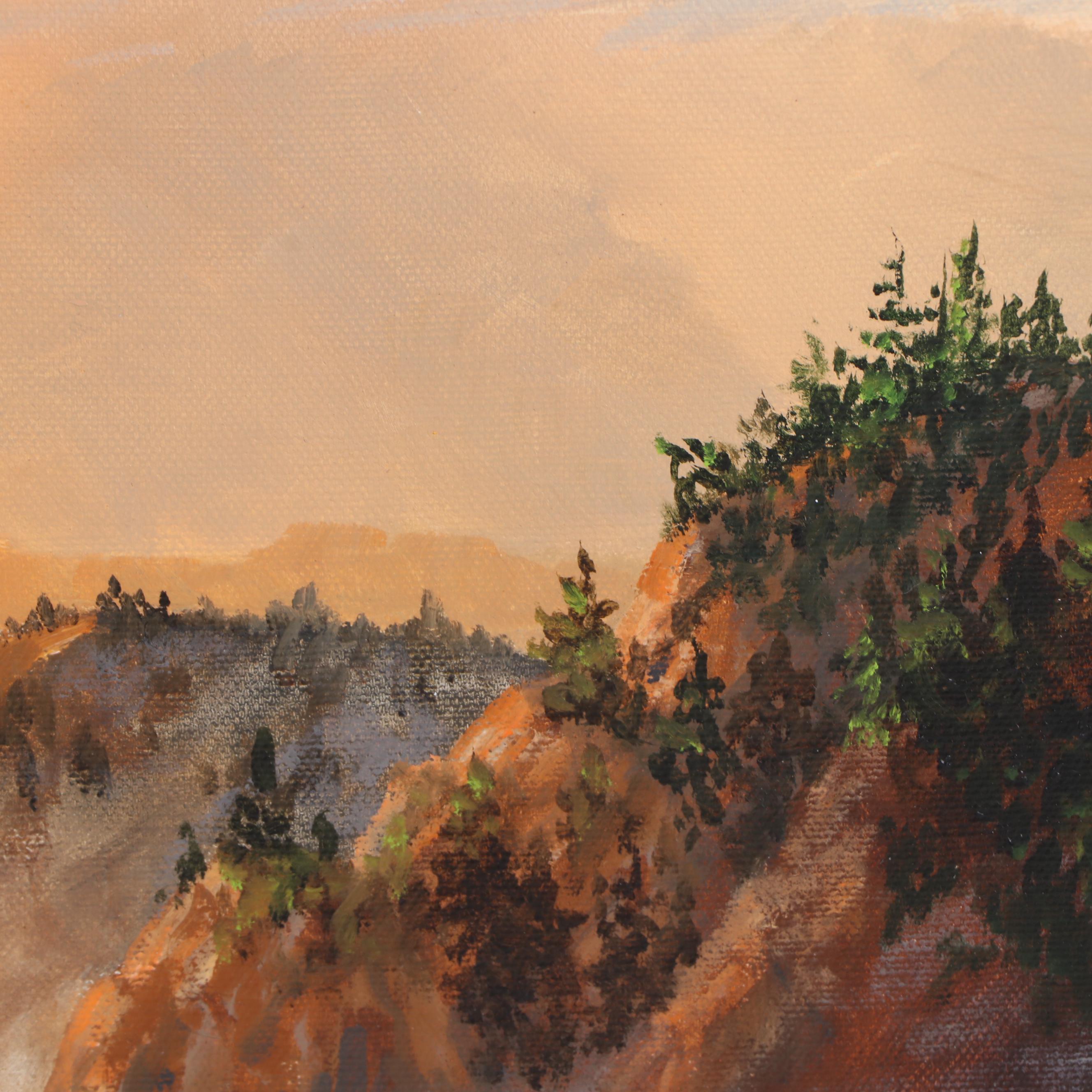 Gloria K. Williams Oil Painting "Sunset Over Big Sur"