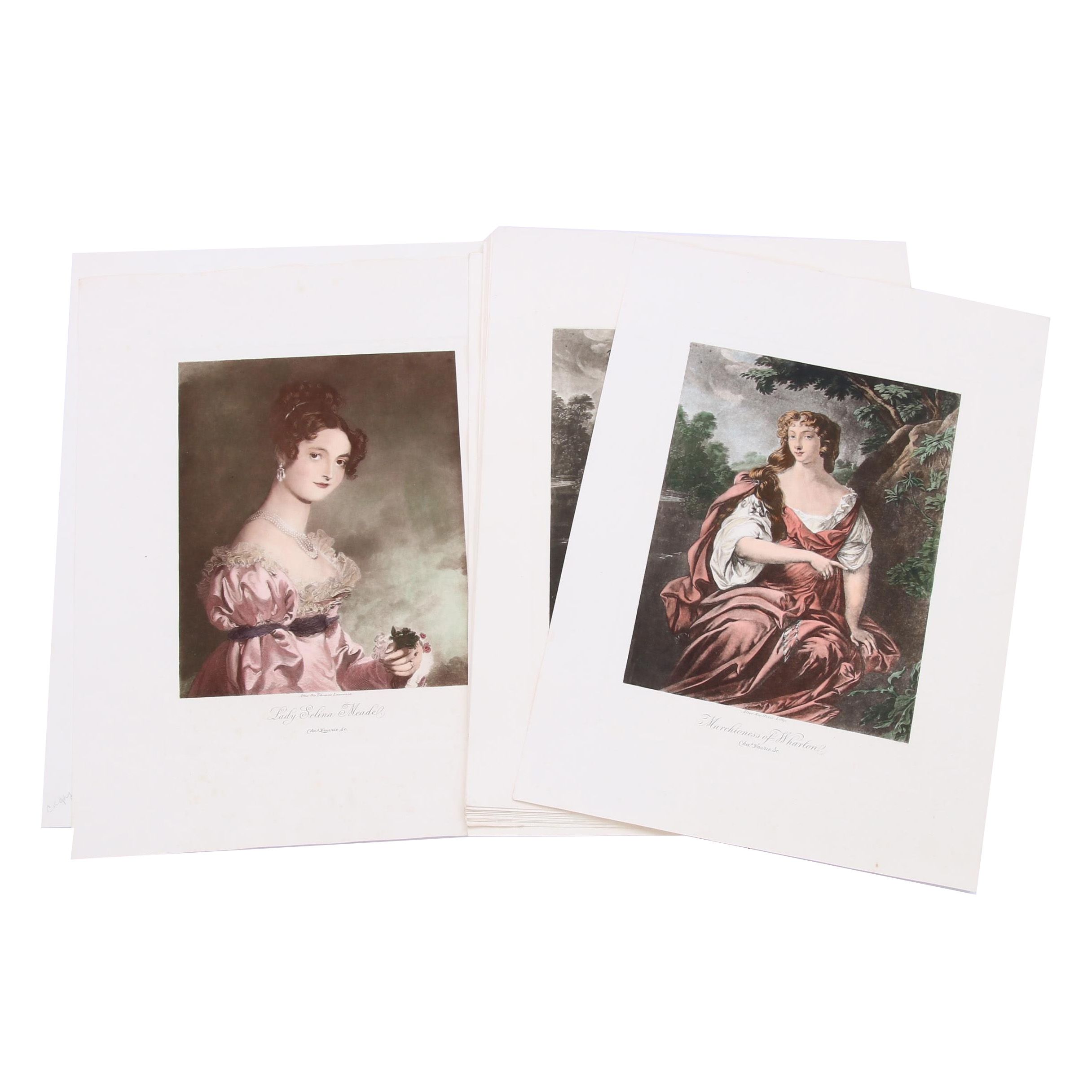 Stipple Engravings after Sir Peter Lely and Sir Thomas Lawrence