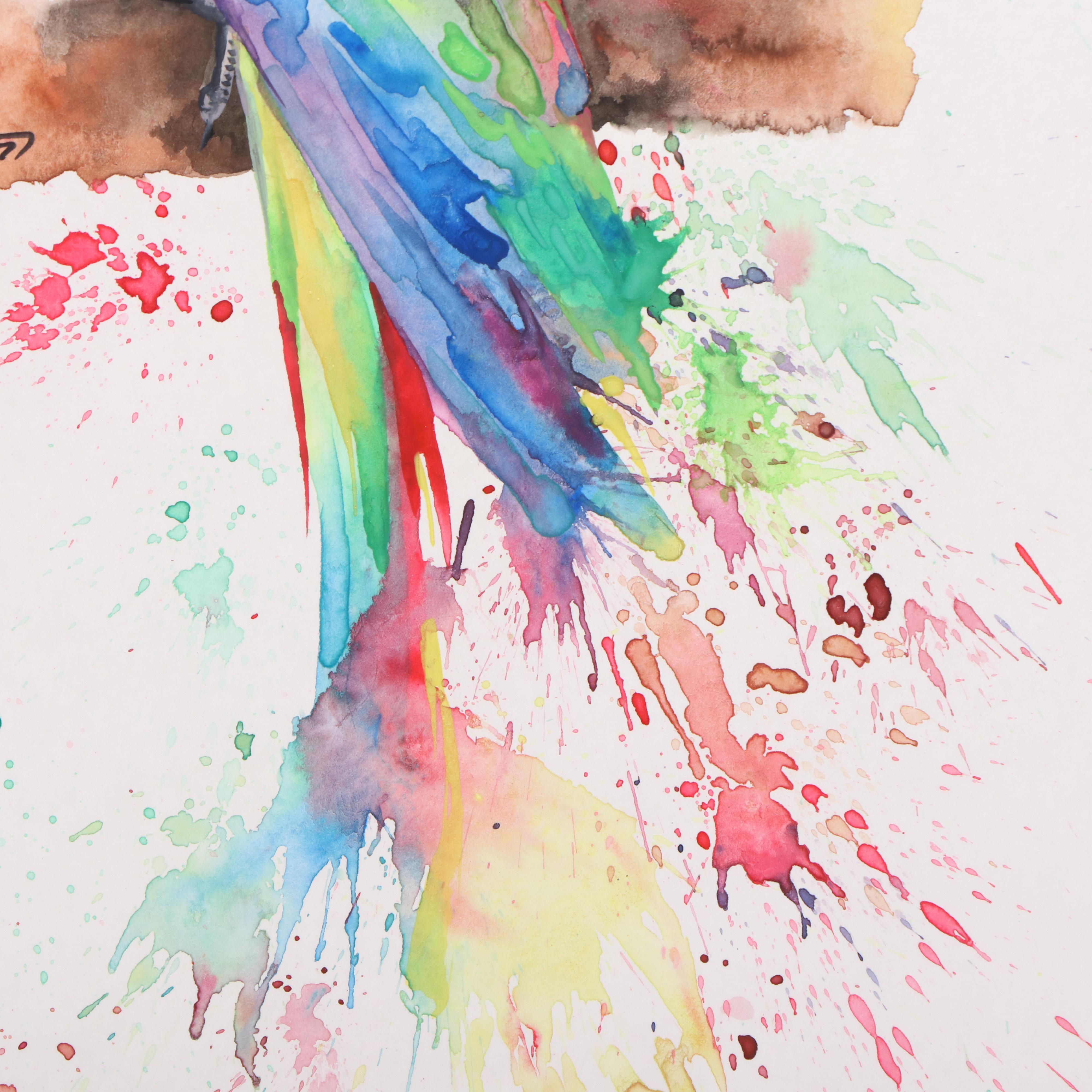 Angor Watercolor Painting of Parrot