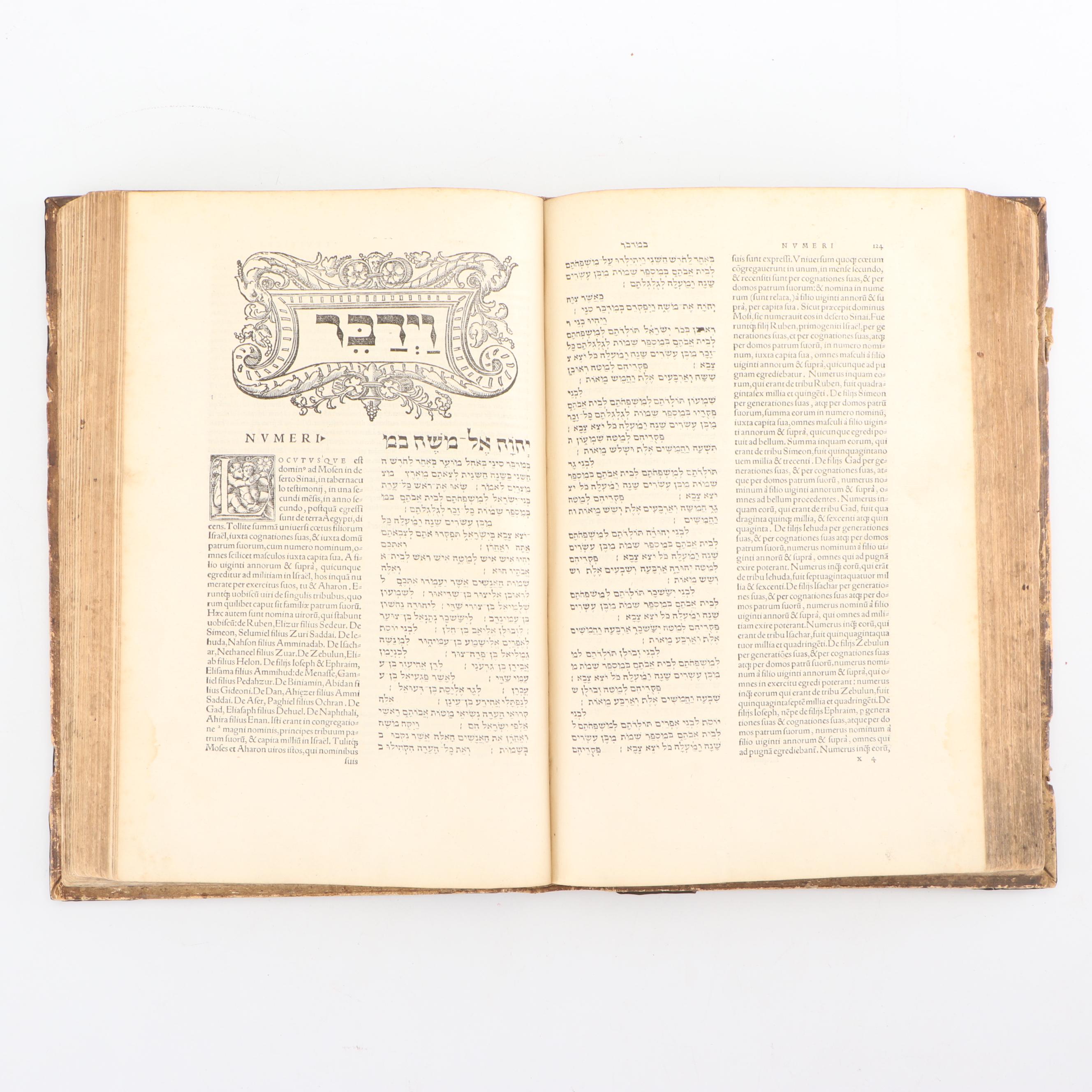 1534 First Edition Sebastian Münster "Hebraica Biblia" Volume I