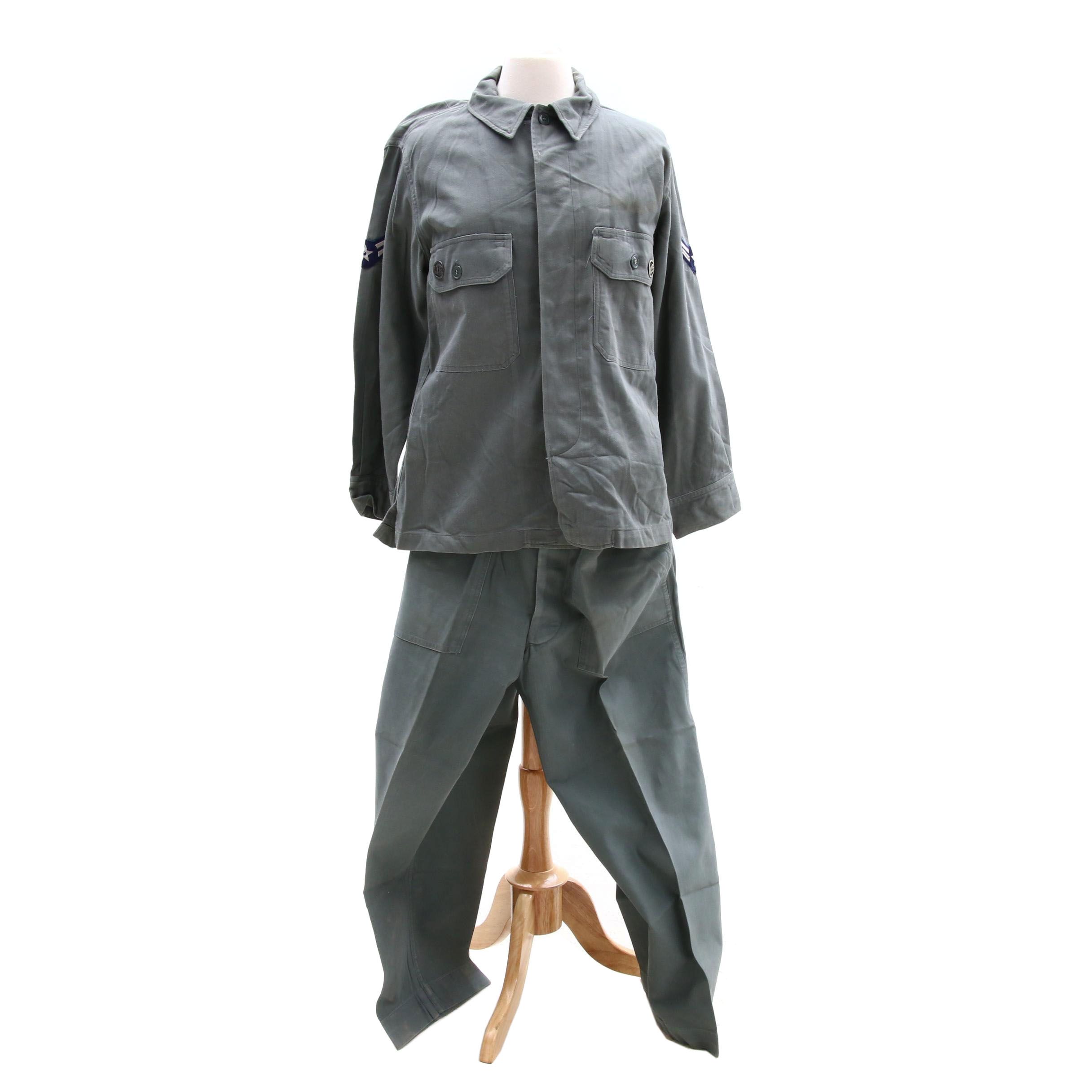 United States Air Force 1st Class Airman Vietnam War Work Uniform, Circa 1960