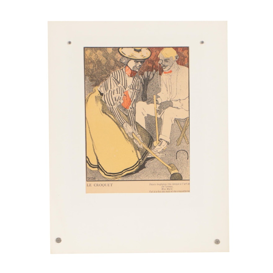 Early 20th Century Lithograph after Francisco Gose for "L' Assiette au Beurre"