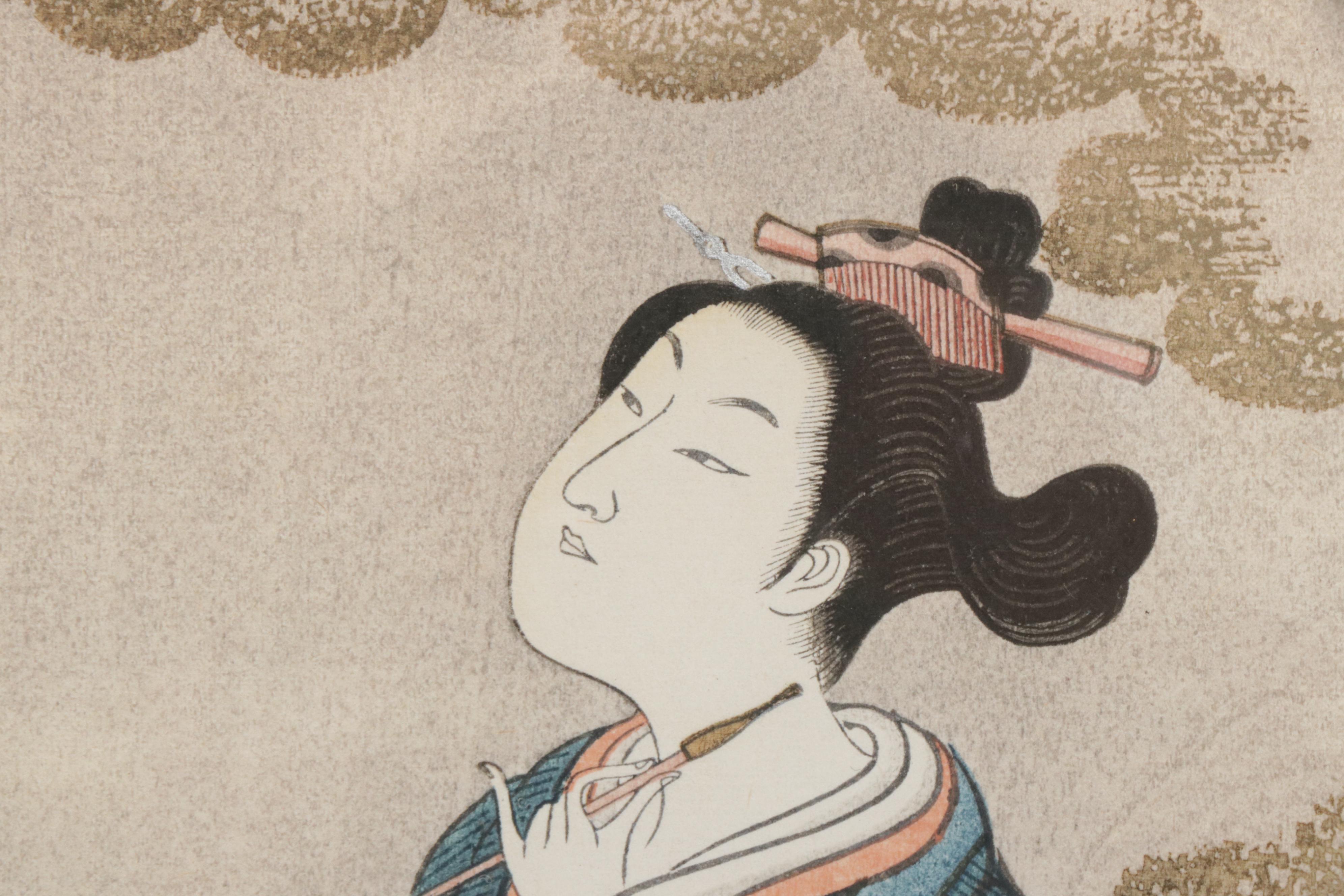 Ukiyo-e Woodblock Print After Furuyama Moromasa "Hototogisu"