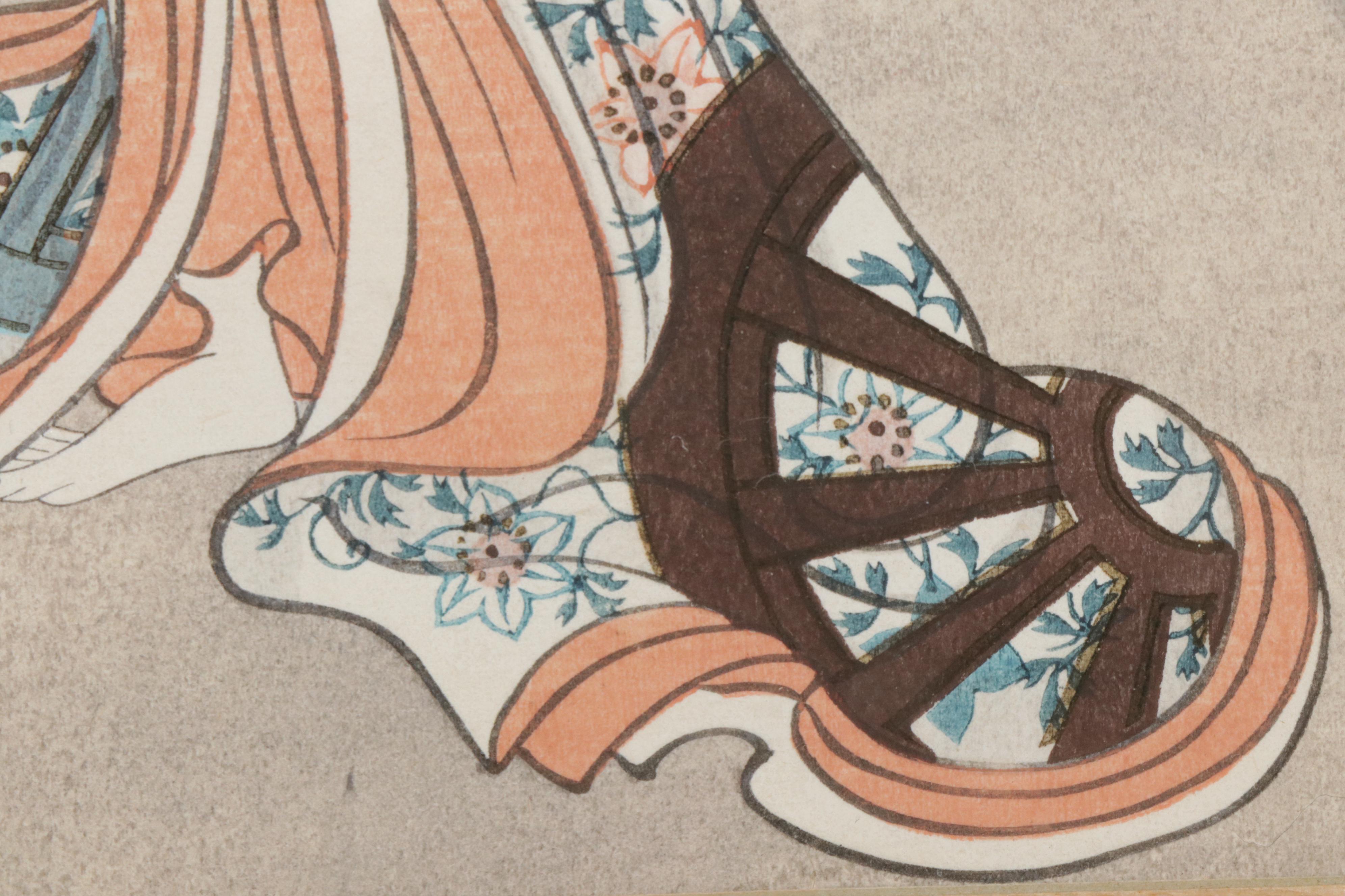 Ukiyo-e Woodblock Print After Furuyama Moromasa "Hototogisu"