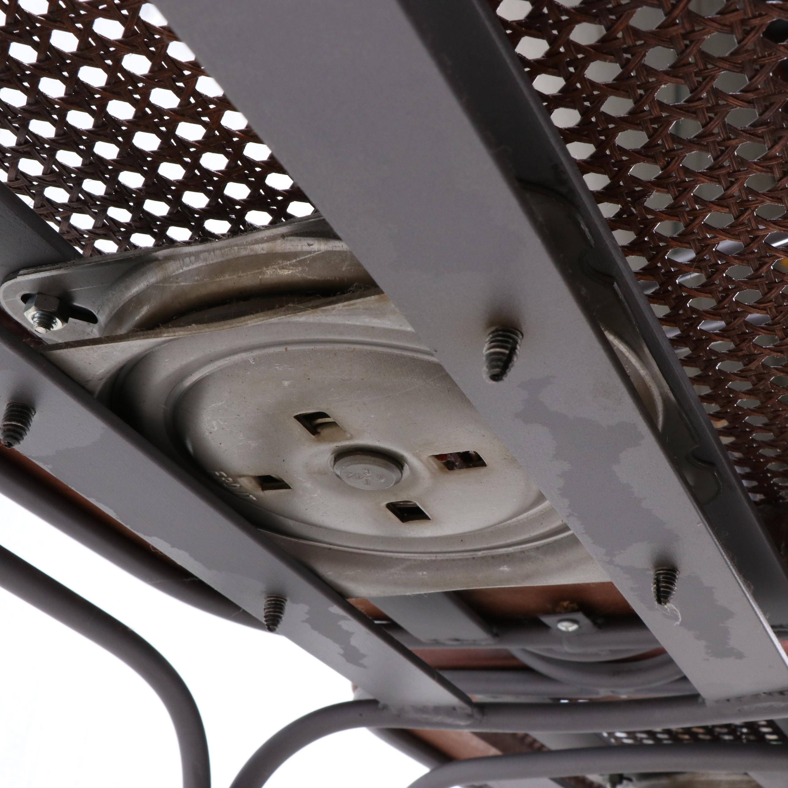 Pair of Contemporary Metal and Wood Bar Stools