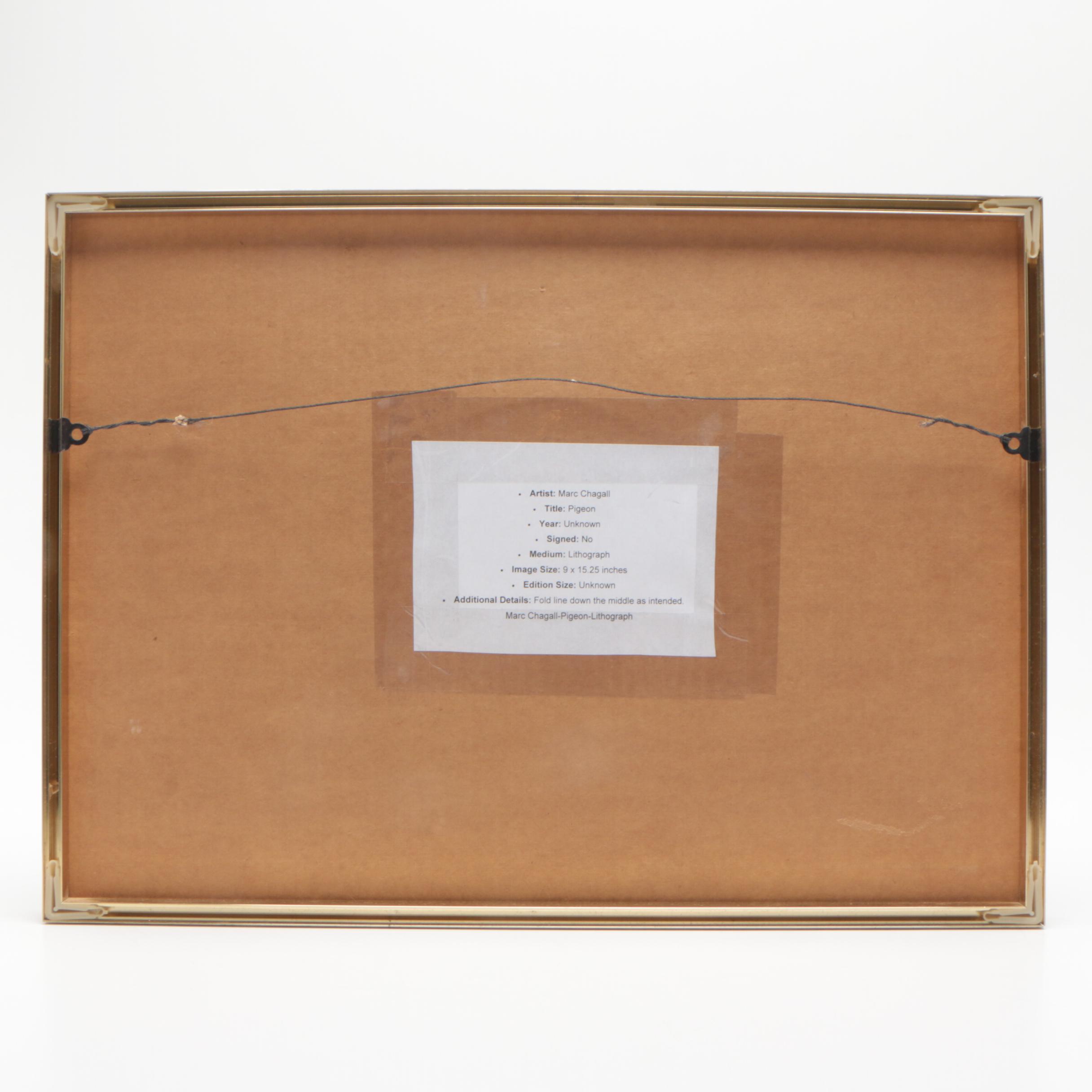 Marc Chagall Lithograph "Le Coq Rouge" from "Chagall"