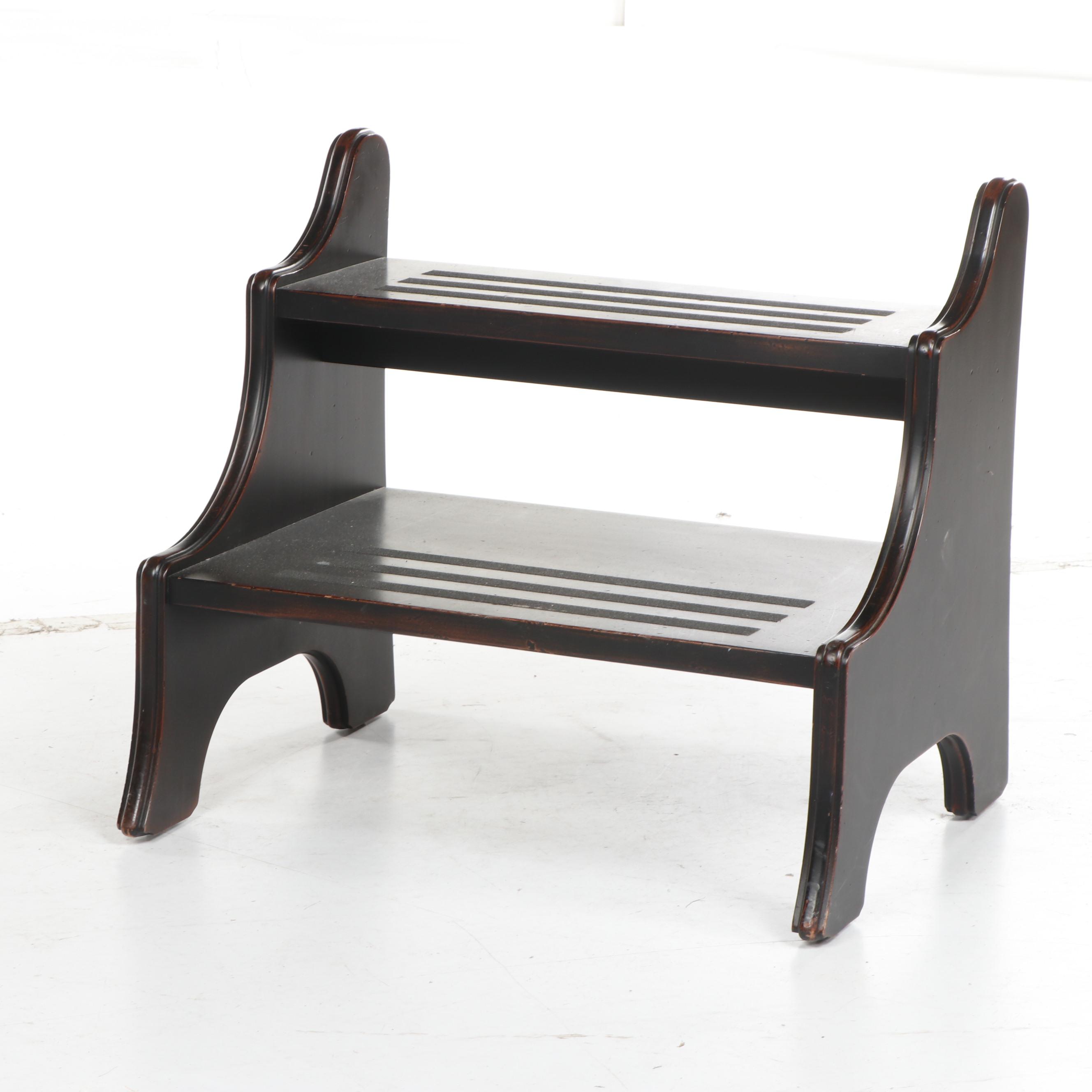 Robert Bergelin Contemporary Four Poster King Size Bed Frame with Step Stool