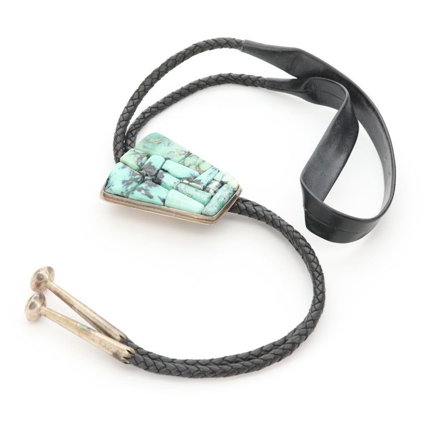 Southwestern Style Turquoise Bolo Tie