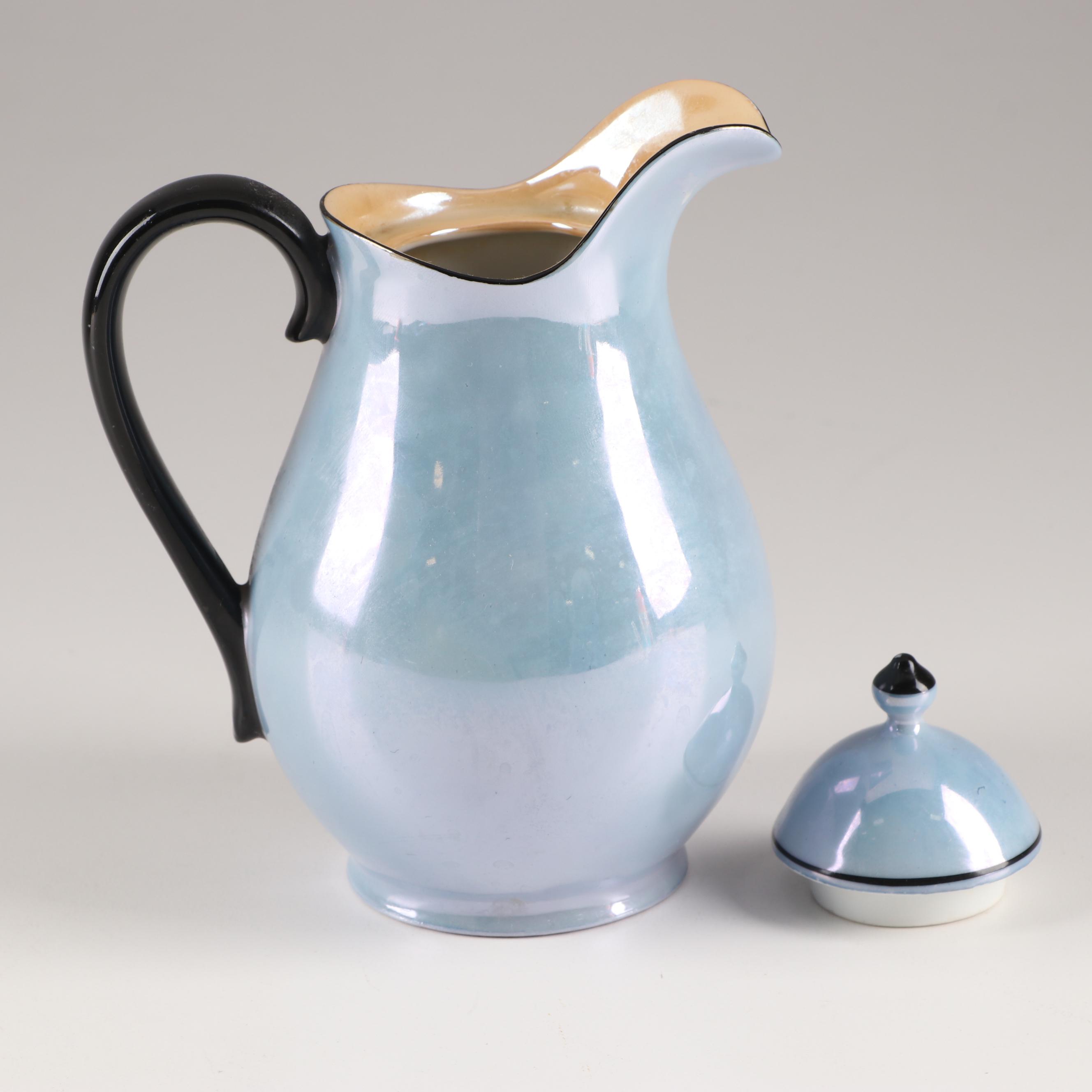 Royal Bavaria Lusterware Covered Cream and Milk Pitchers