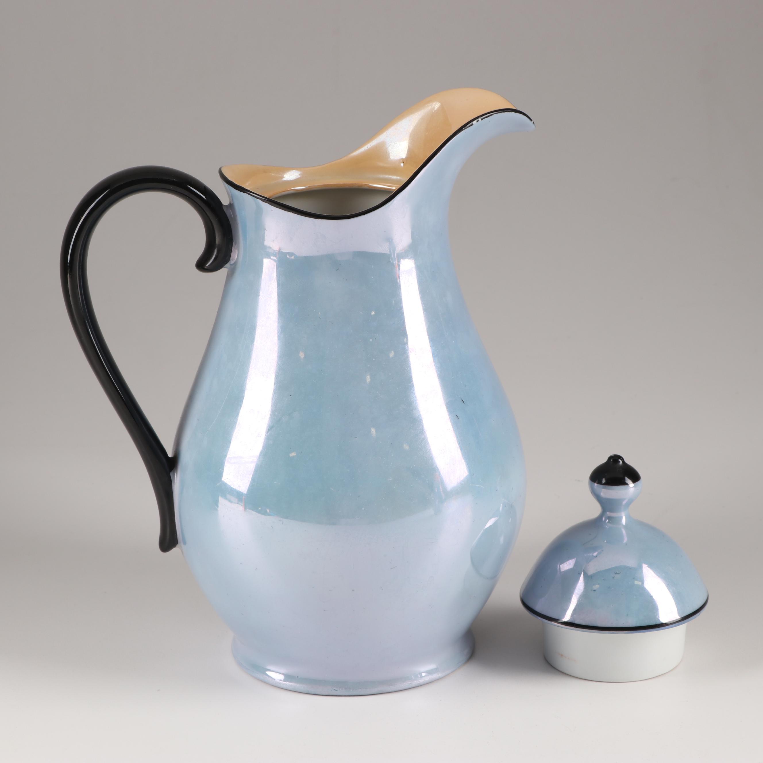 Royal Bavaria Lusterware Covered Cream and Milk Pitchers