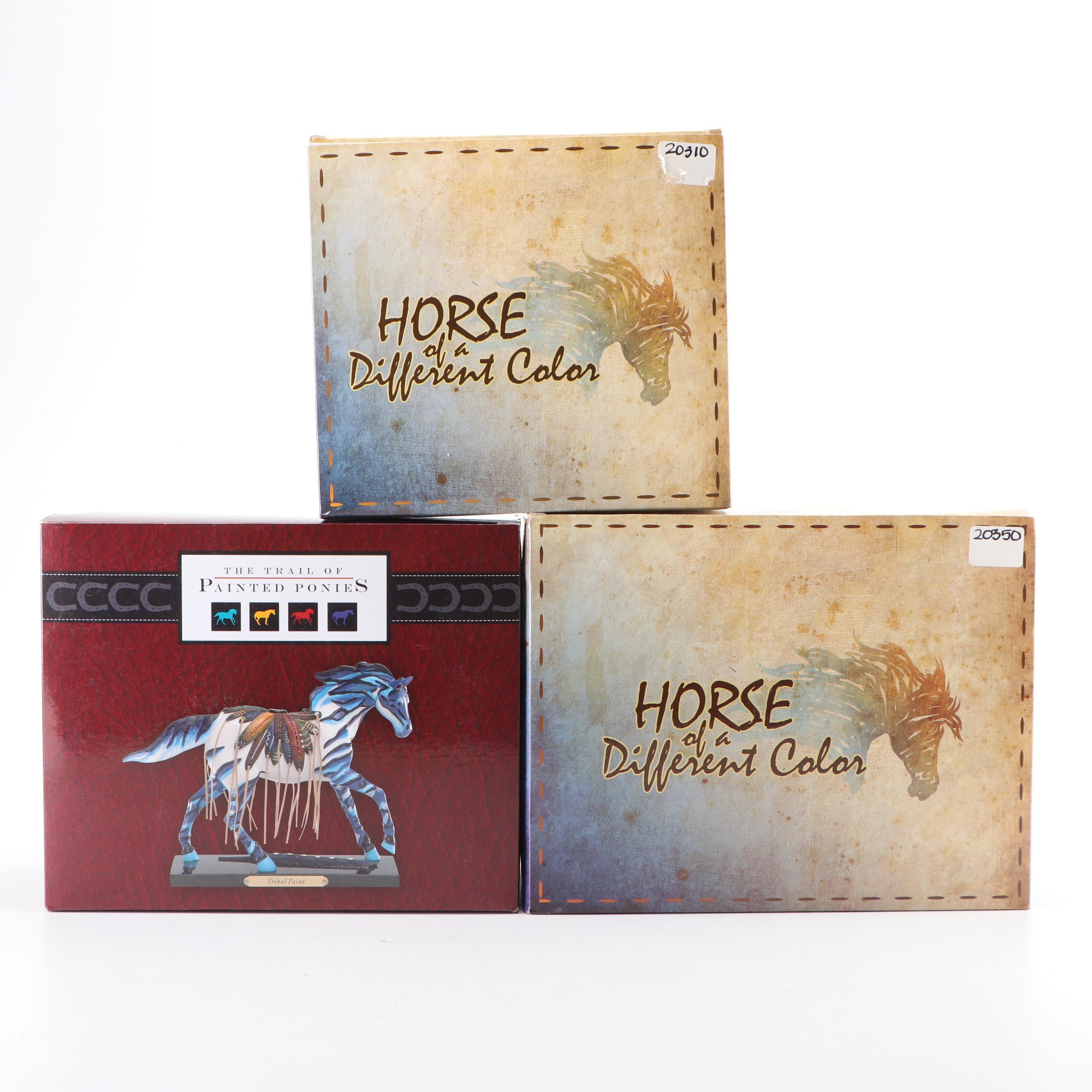 Horse of a Different Color and The Trail of Painted Ponies Figurines