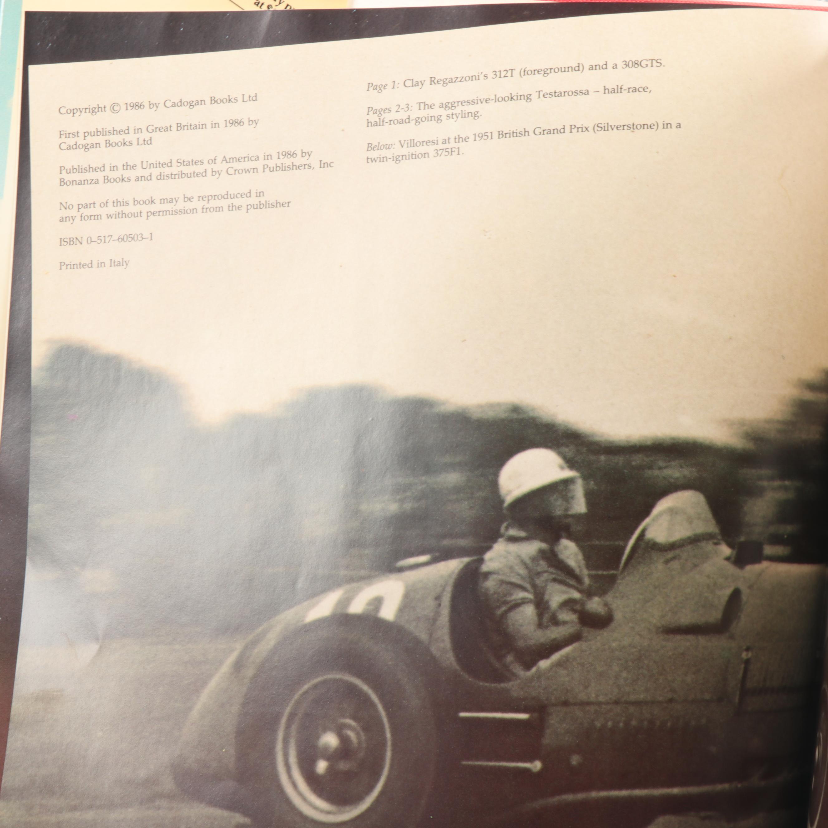 Ferrari Coffee Table Books Including "Grand Prix Ferrari"