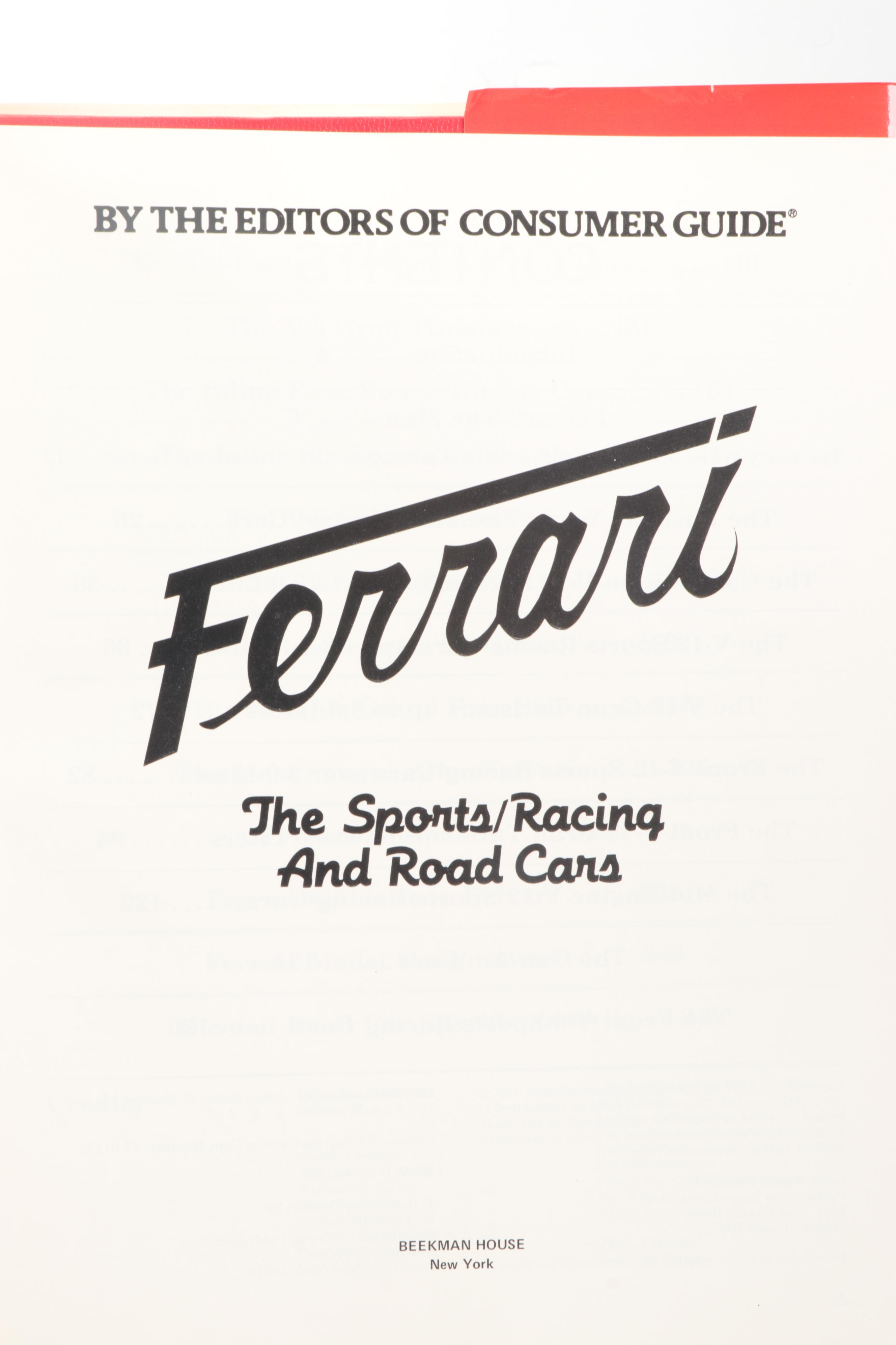 Ferrari Coffee Table Books Including "Grand Prix Ferrari"