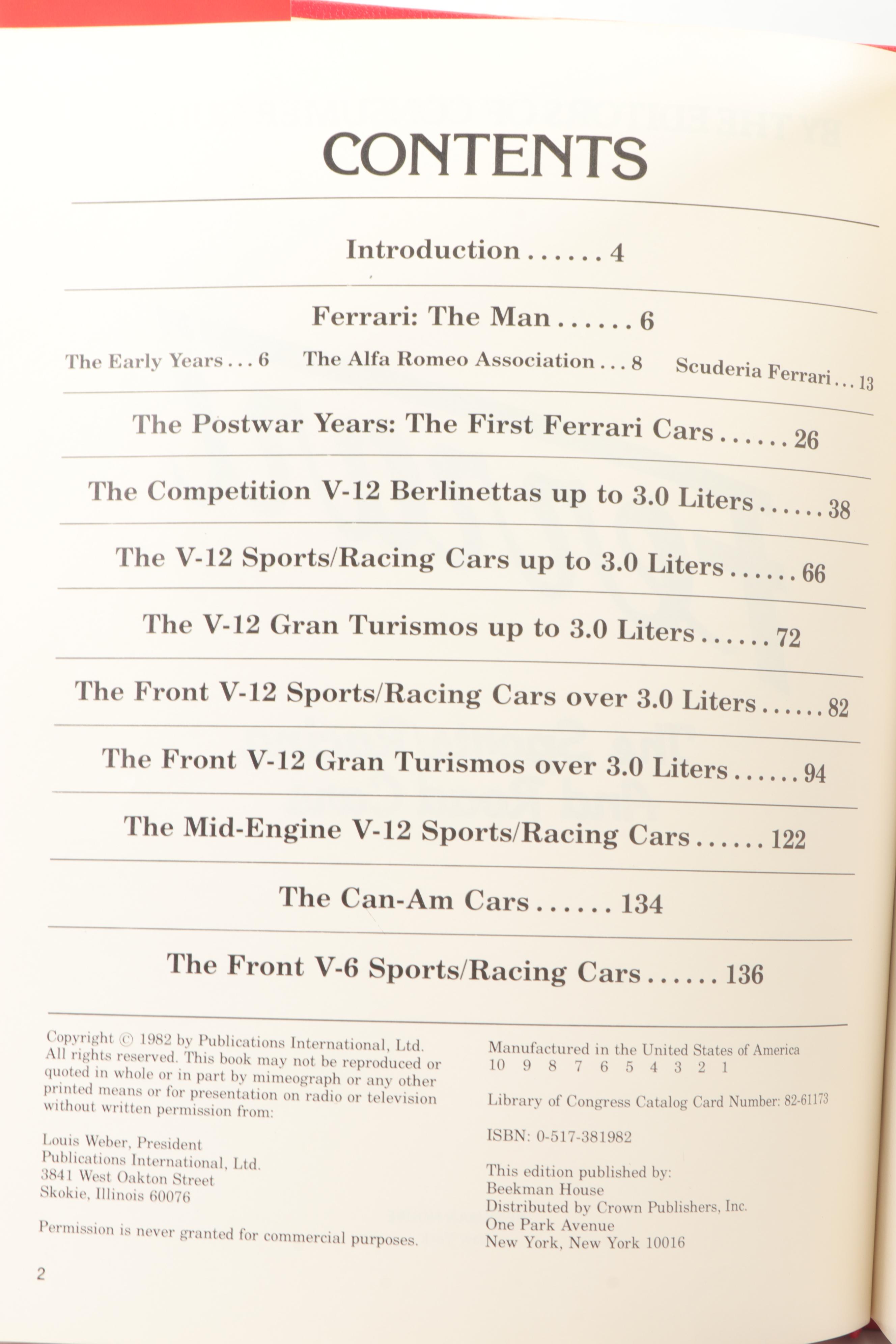 Ferrari Coffee Table Books Including "Grand Prix Ferrari"