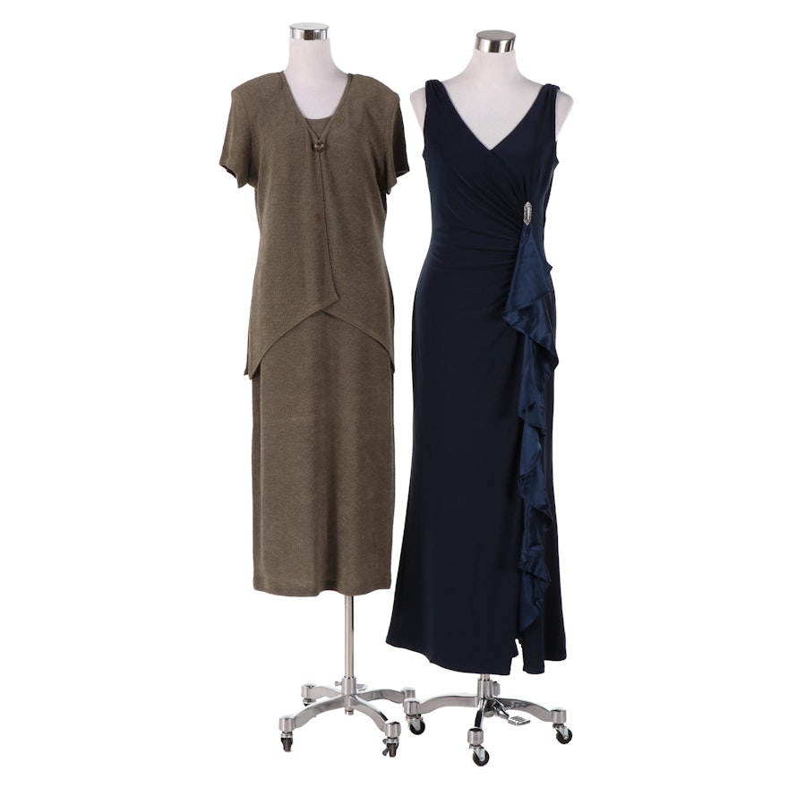 Lauren by Ralph Lauren Sleeveless Evening Dress and Sondra Dress Set