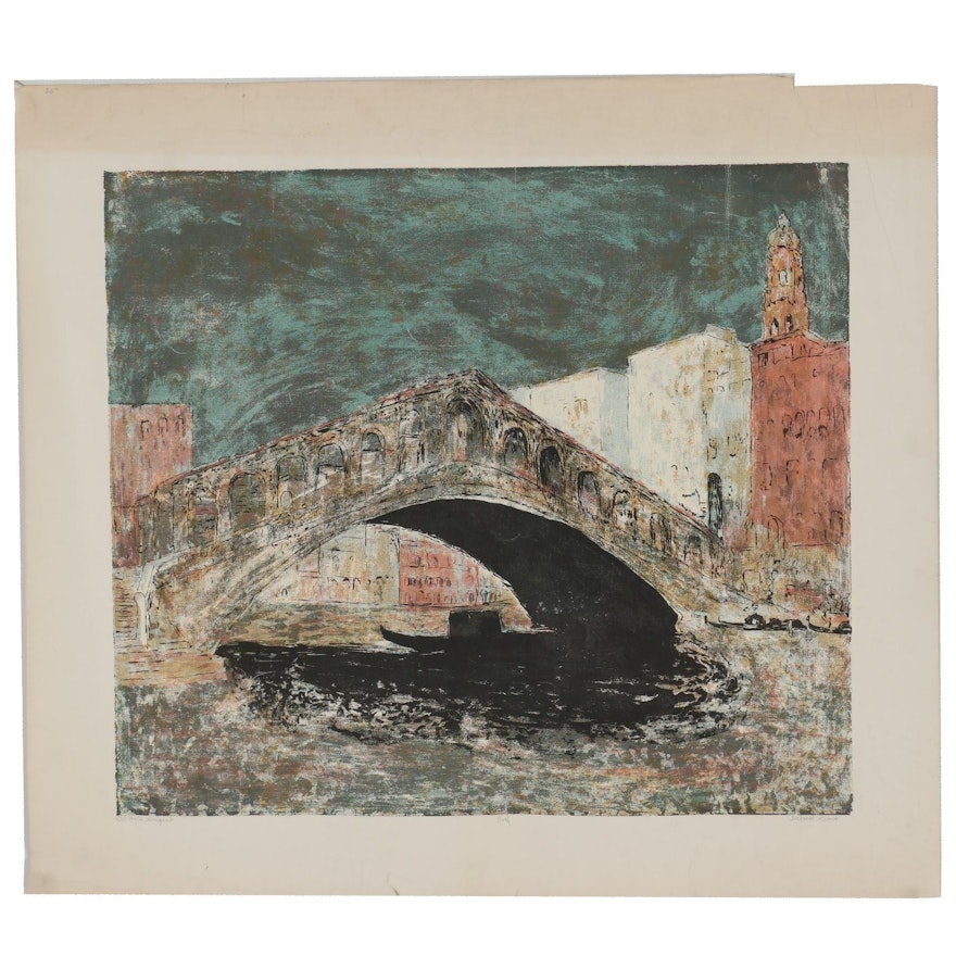 Richard Sims Serigraph "Il Ponte Sospeso"