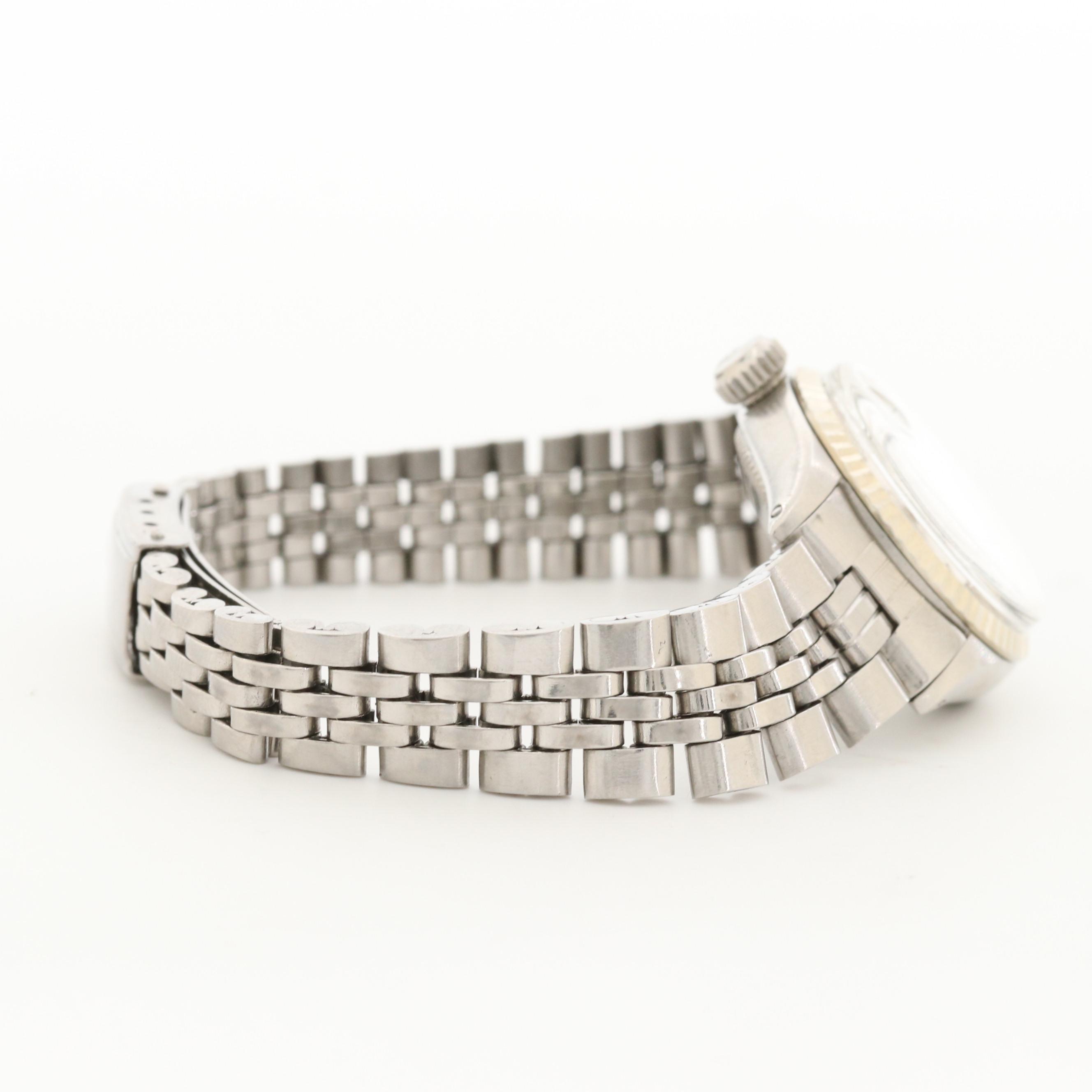 Vintage Rolex Date Stainles Steel and 14K Gold Watch