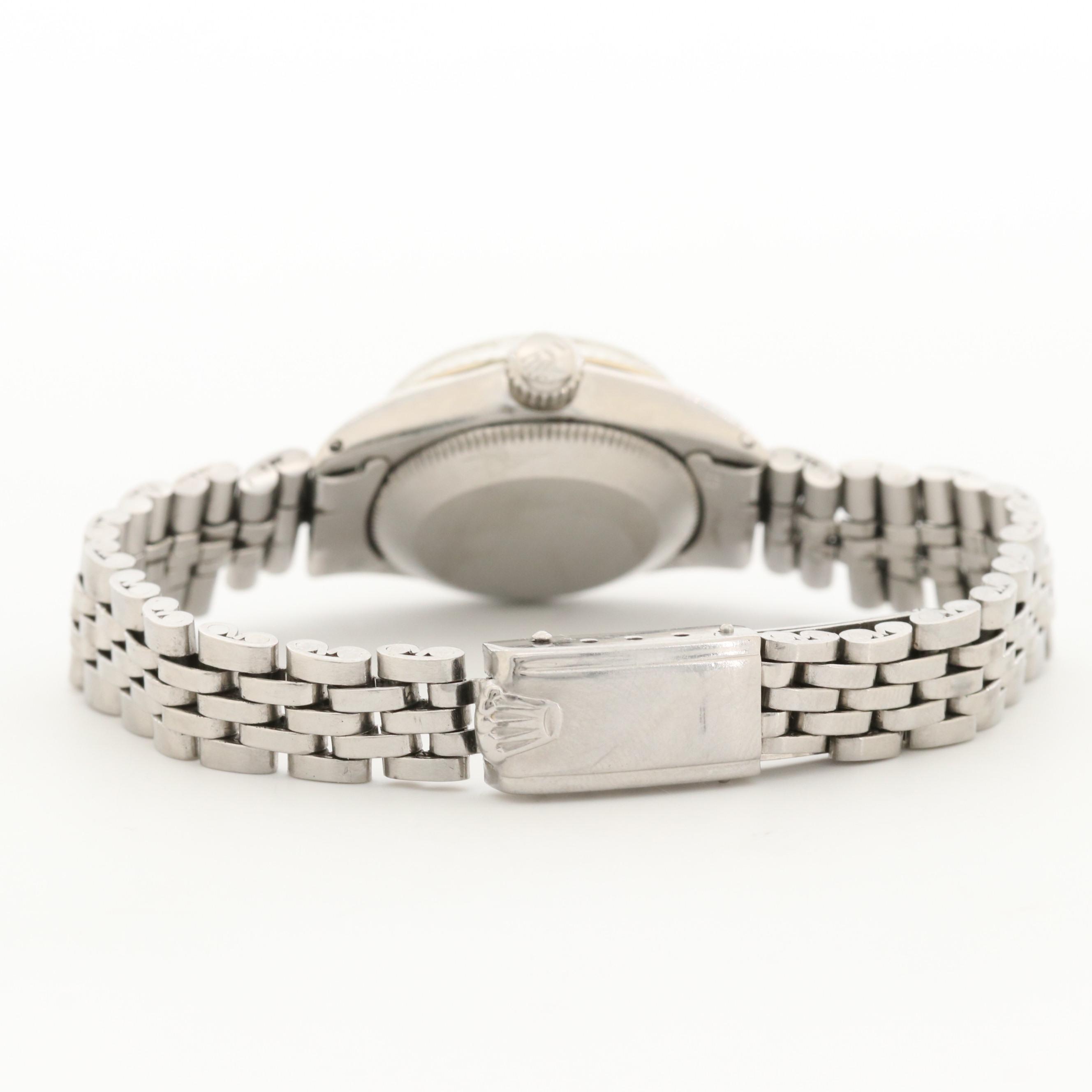 Vintage Rolex Date Stainles Steel and 14K Gold Watch