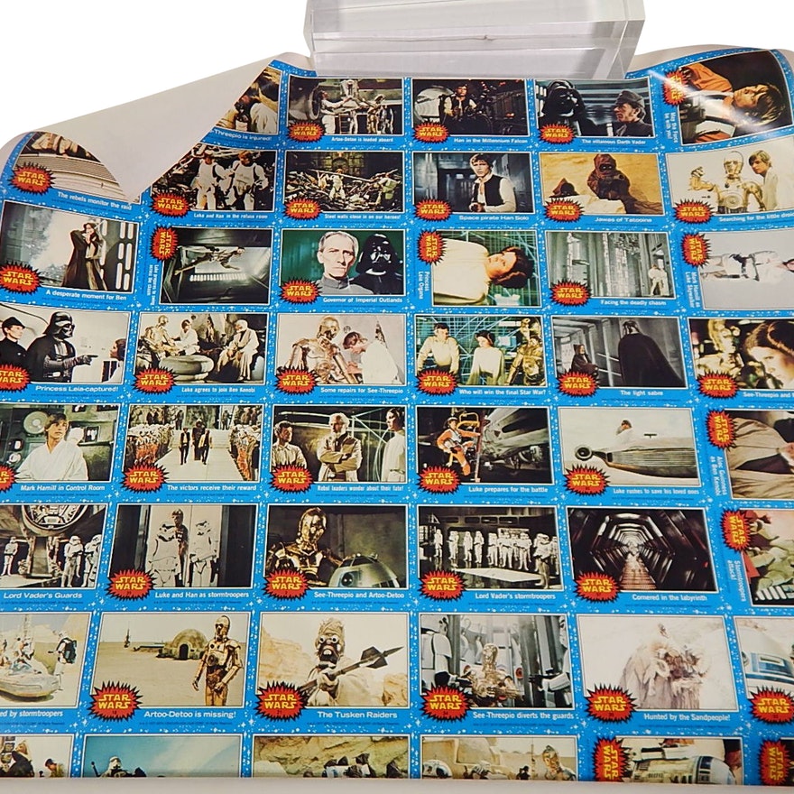 1977 "Star Wars" Uncut Trading Card Poster
