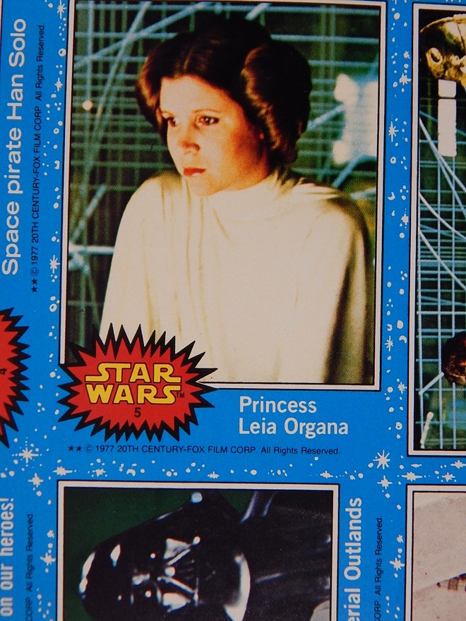 1977 "Star Wars" Uncut Trading Card Poster