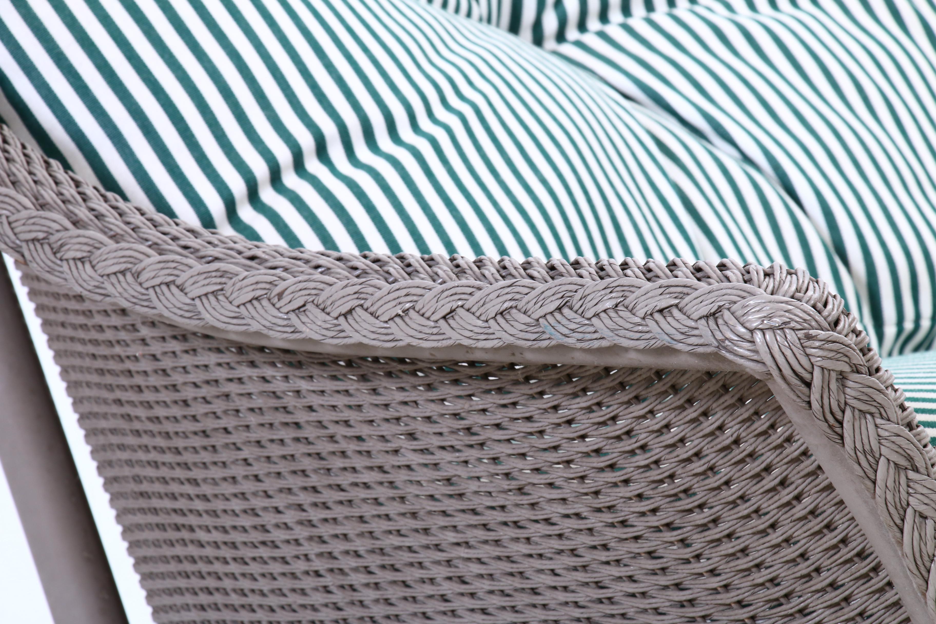 Lloyd Loom Wicker Outdoor Rocking Chair