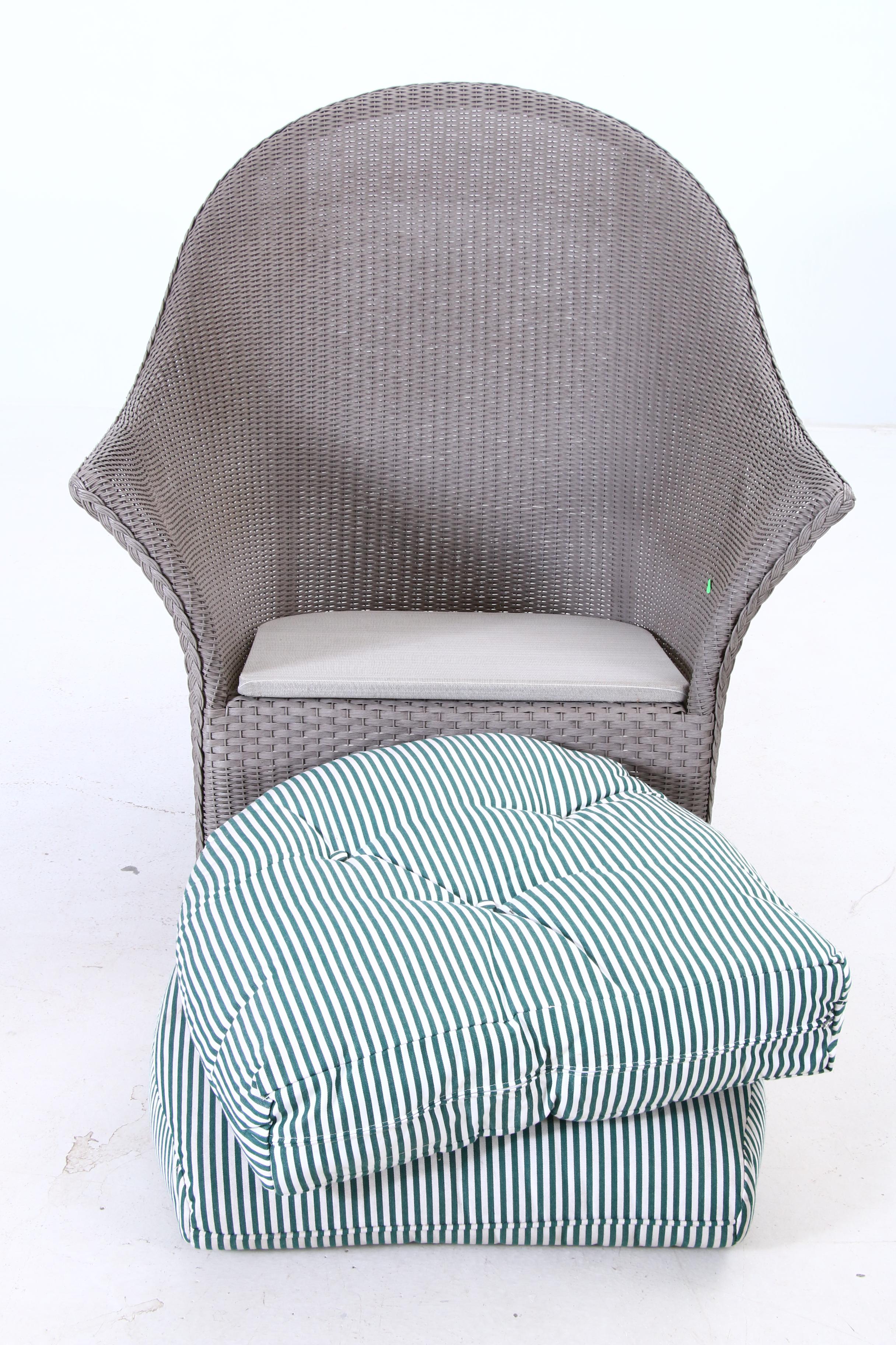 Lloyd Loom Wicker Outdoor Rocking Chair