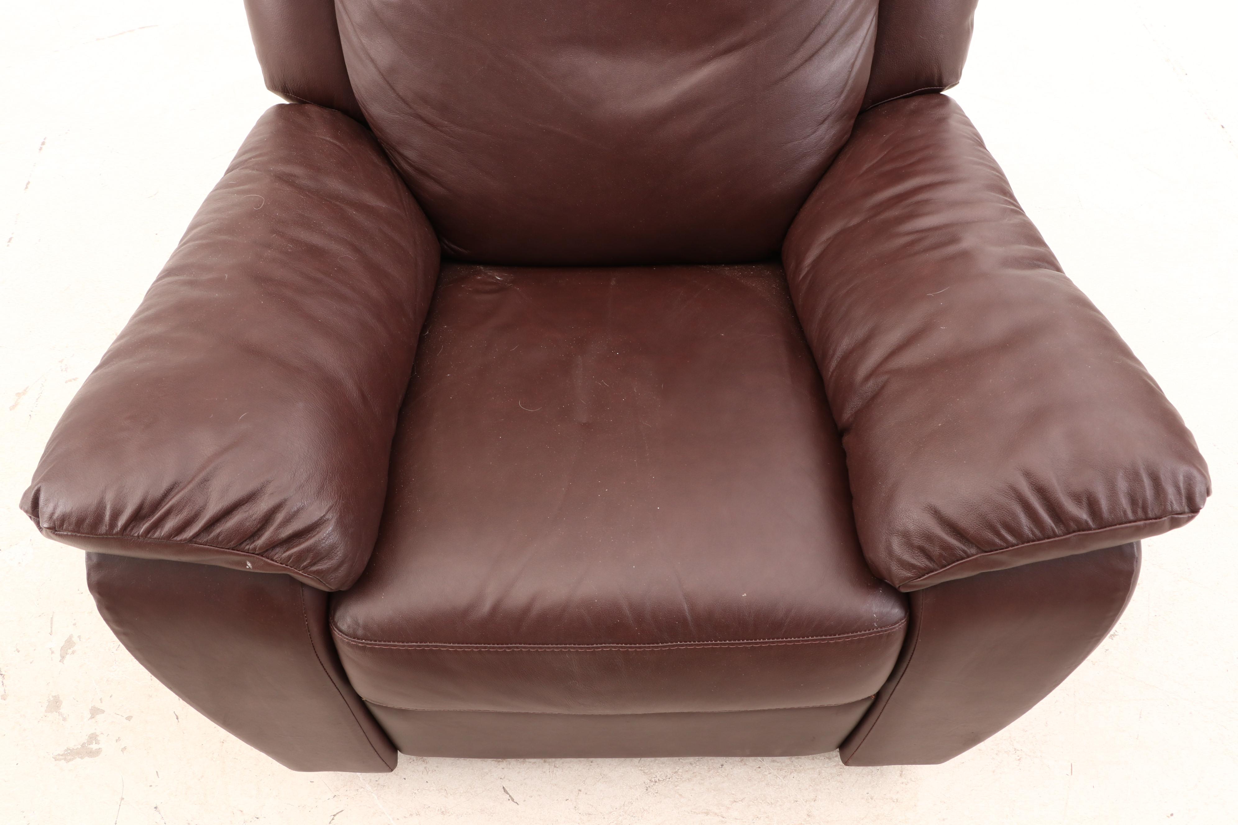 Italsofa Leather Swivel Armchair