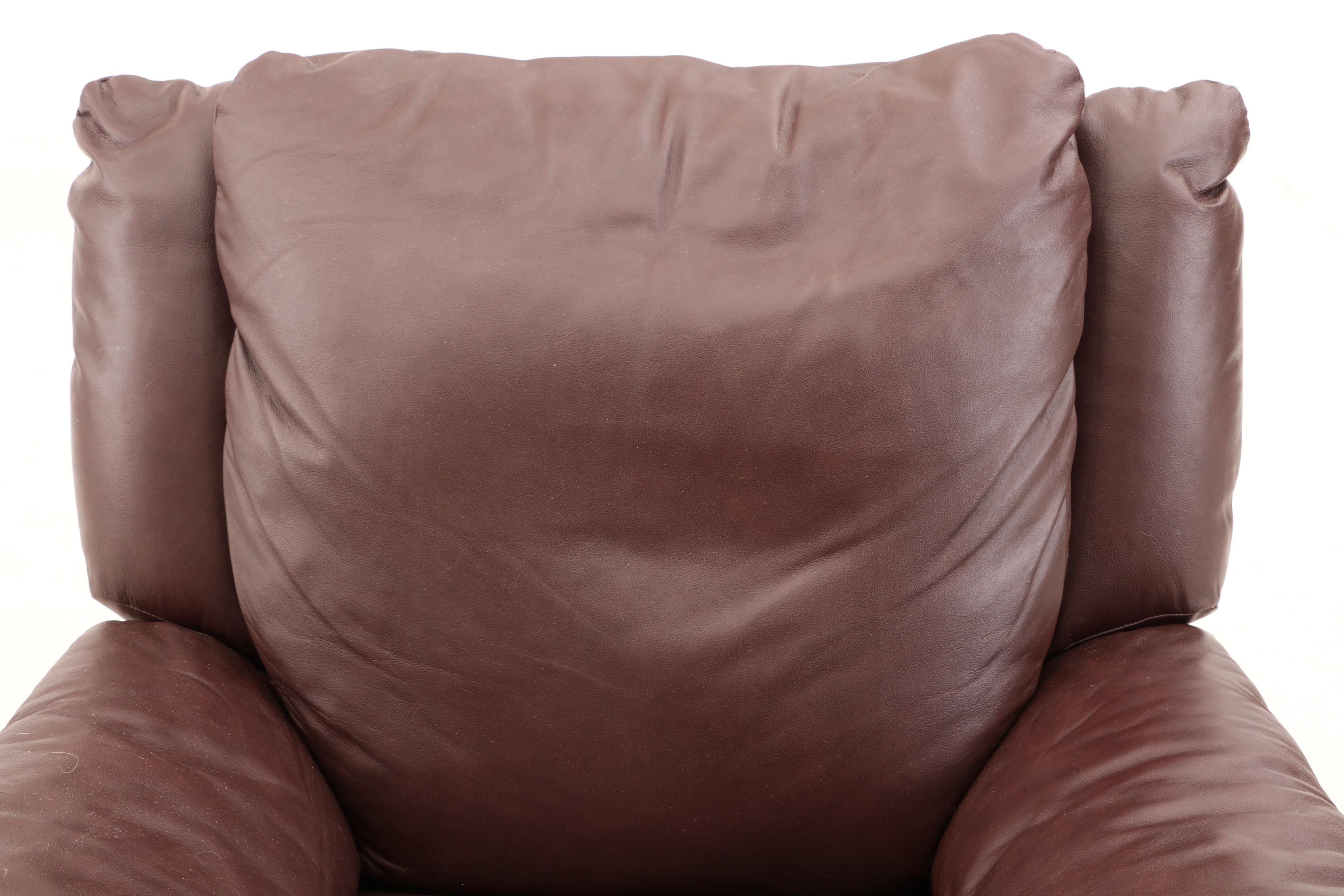 Italsofa Leather Swivel Armchair