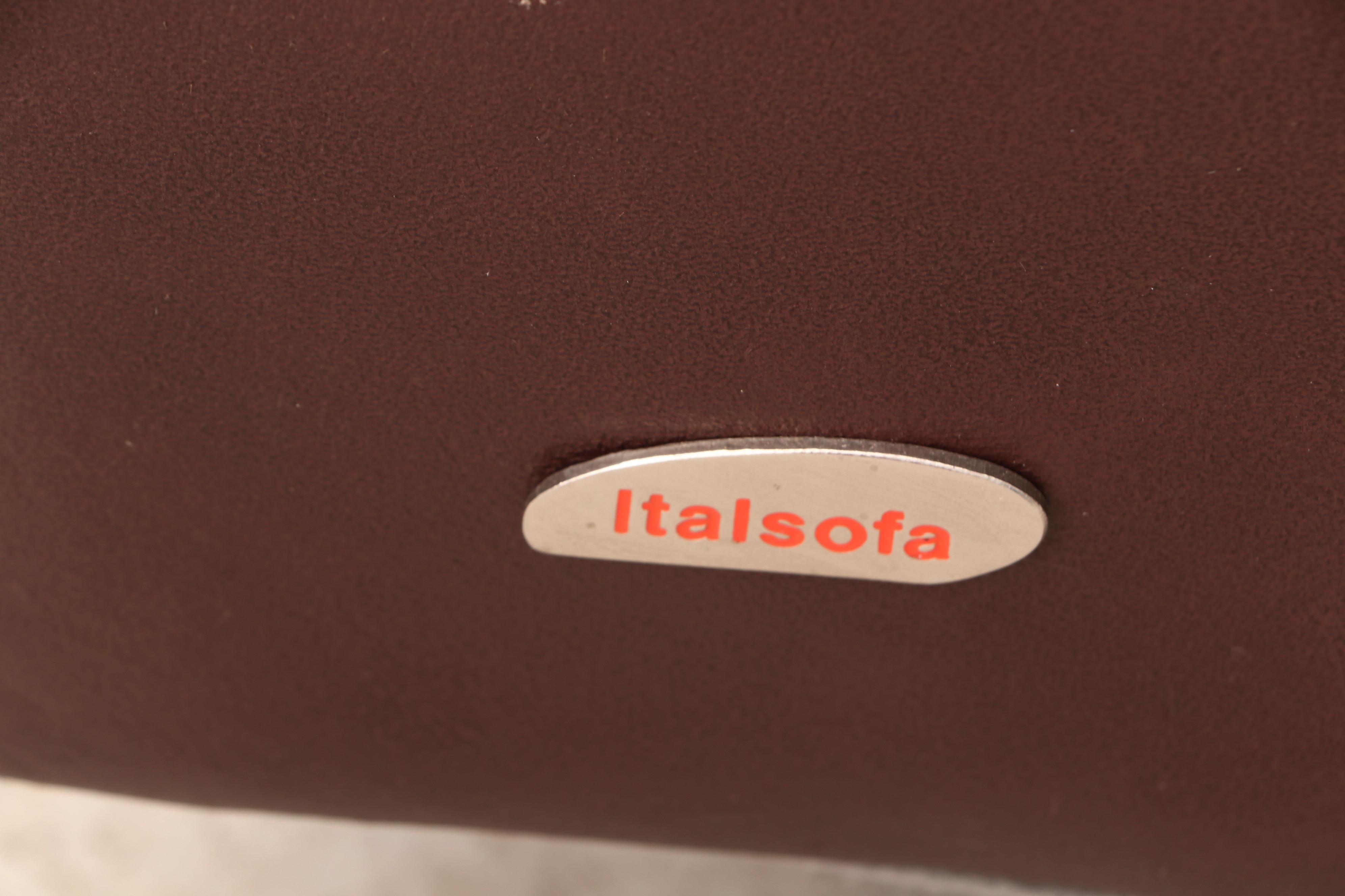 Italsofa Leather Swivel Armchair