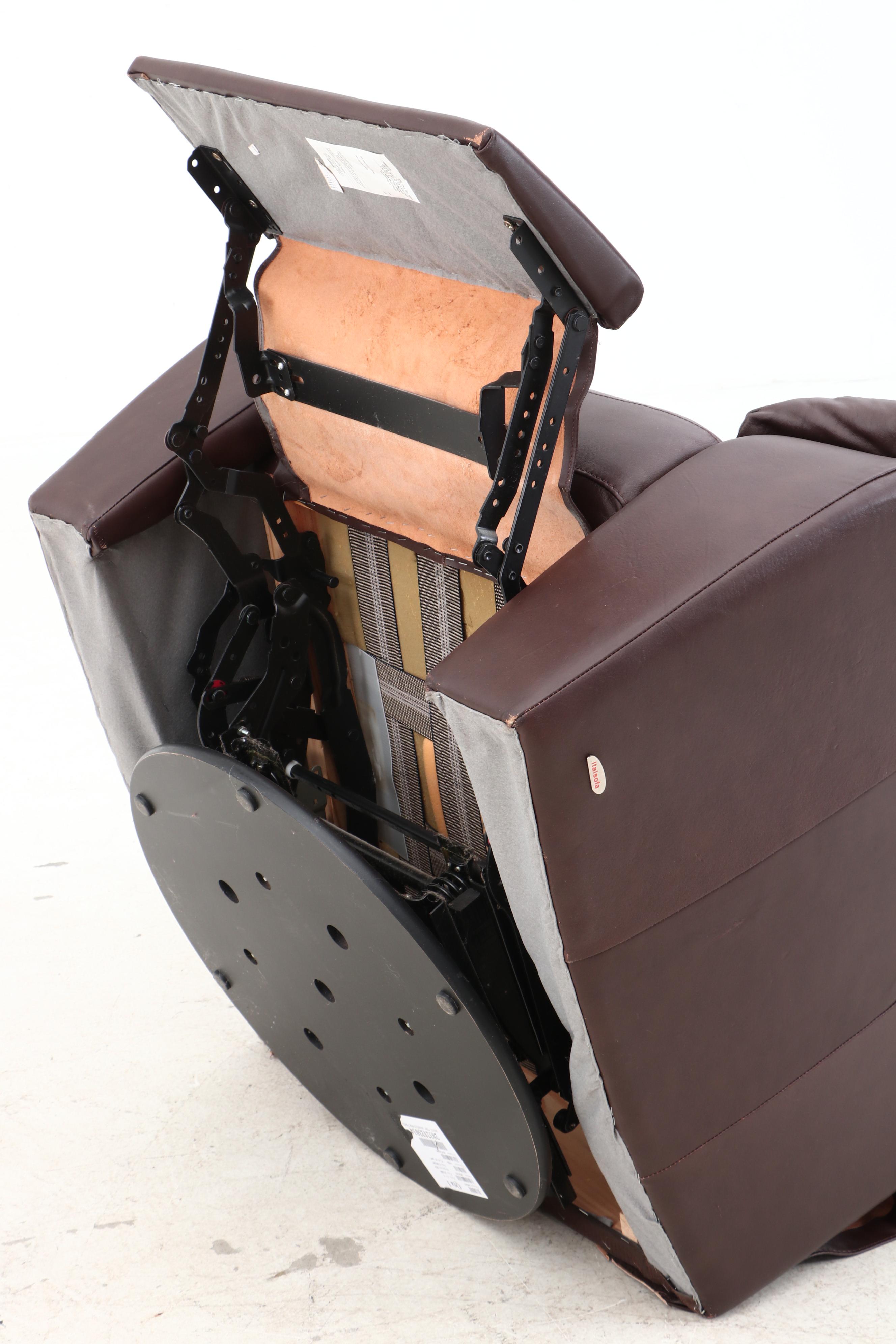 Italsofa Leather Swivel Armchair