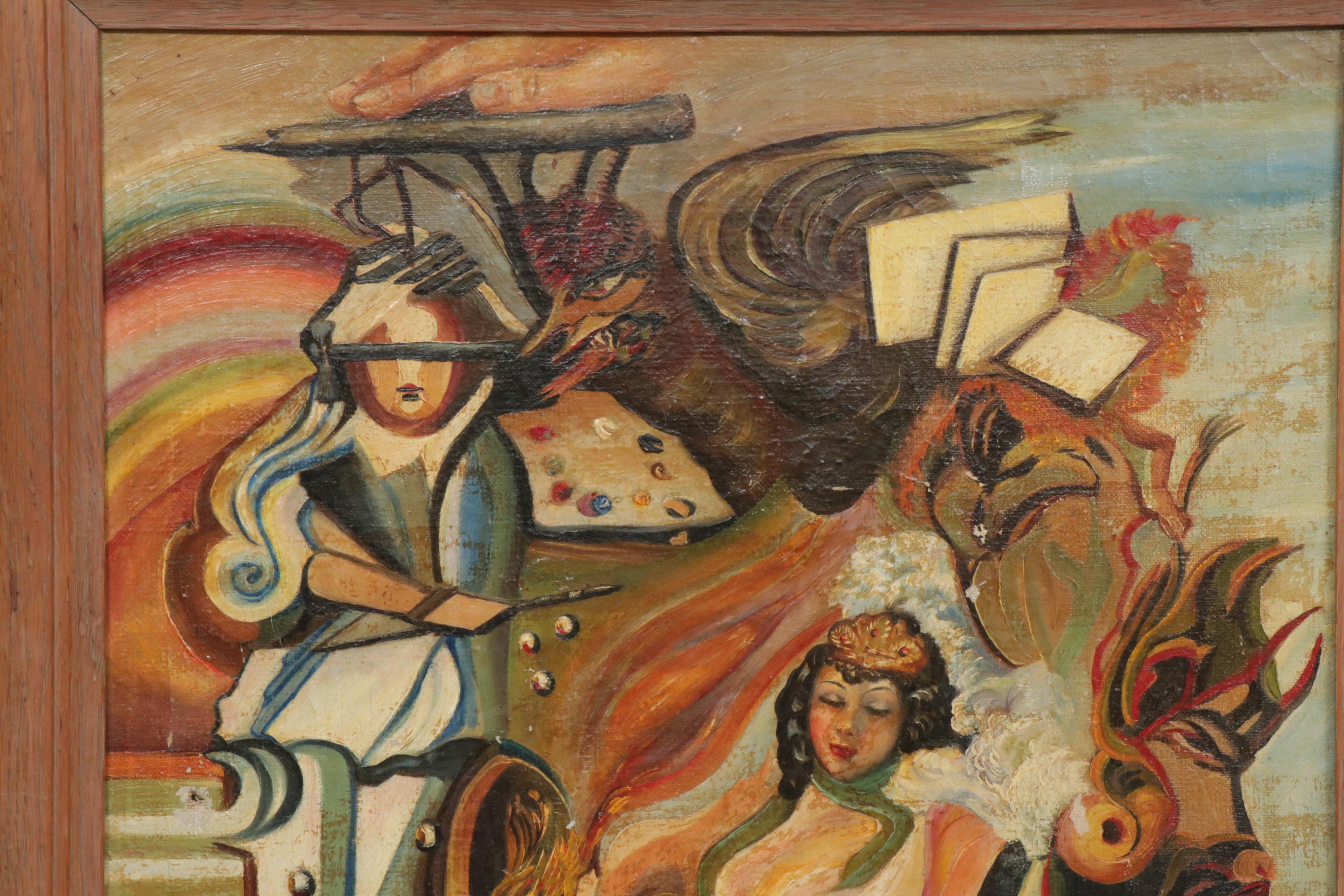 Early 20th Century Fauvist Style Oil Painting