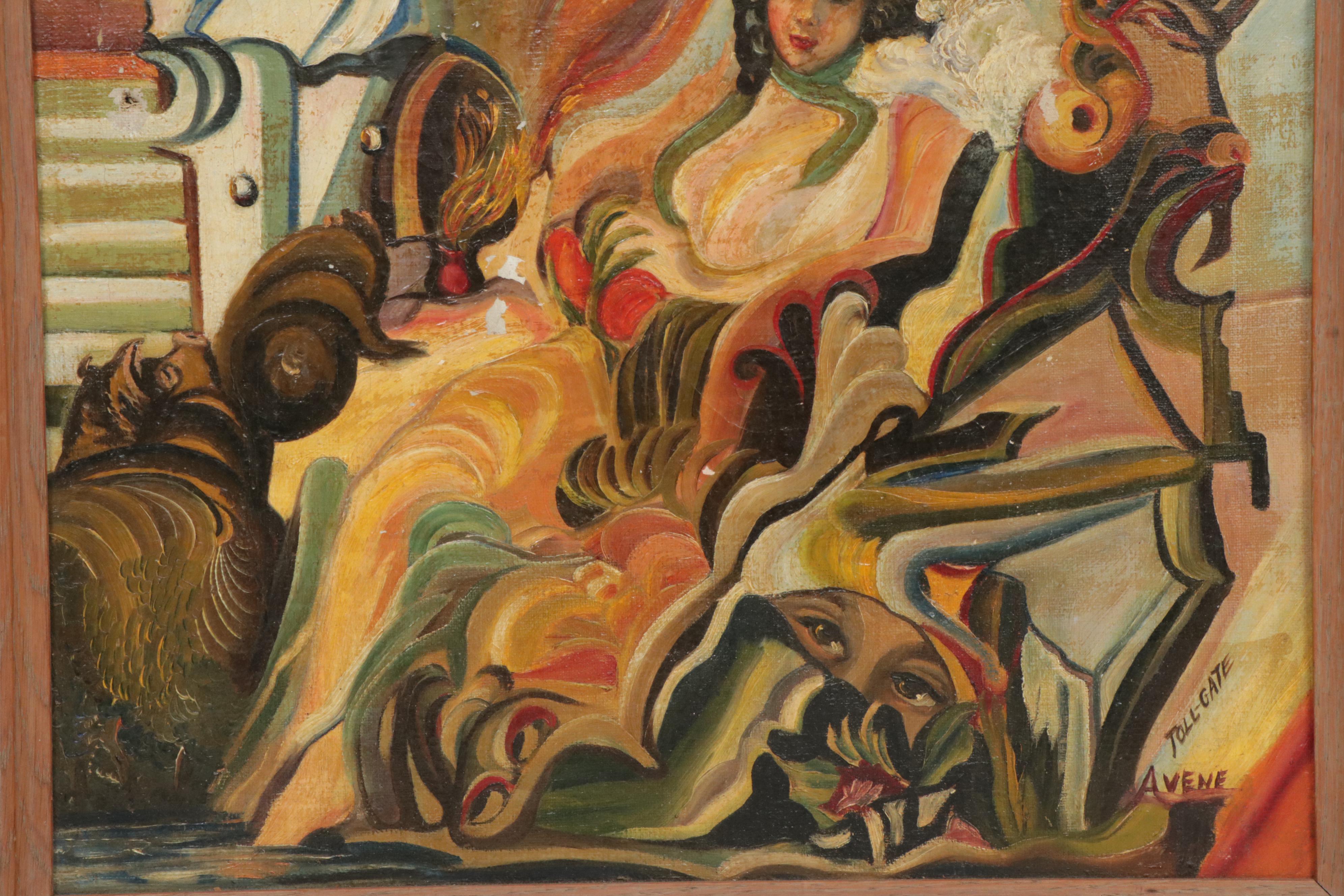 Early 20th Century Fauvist Style Oil Painting