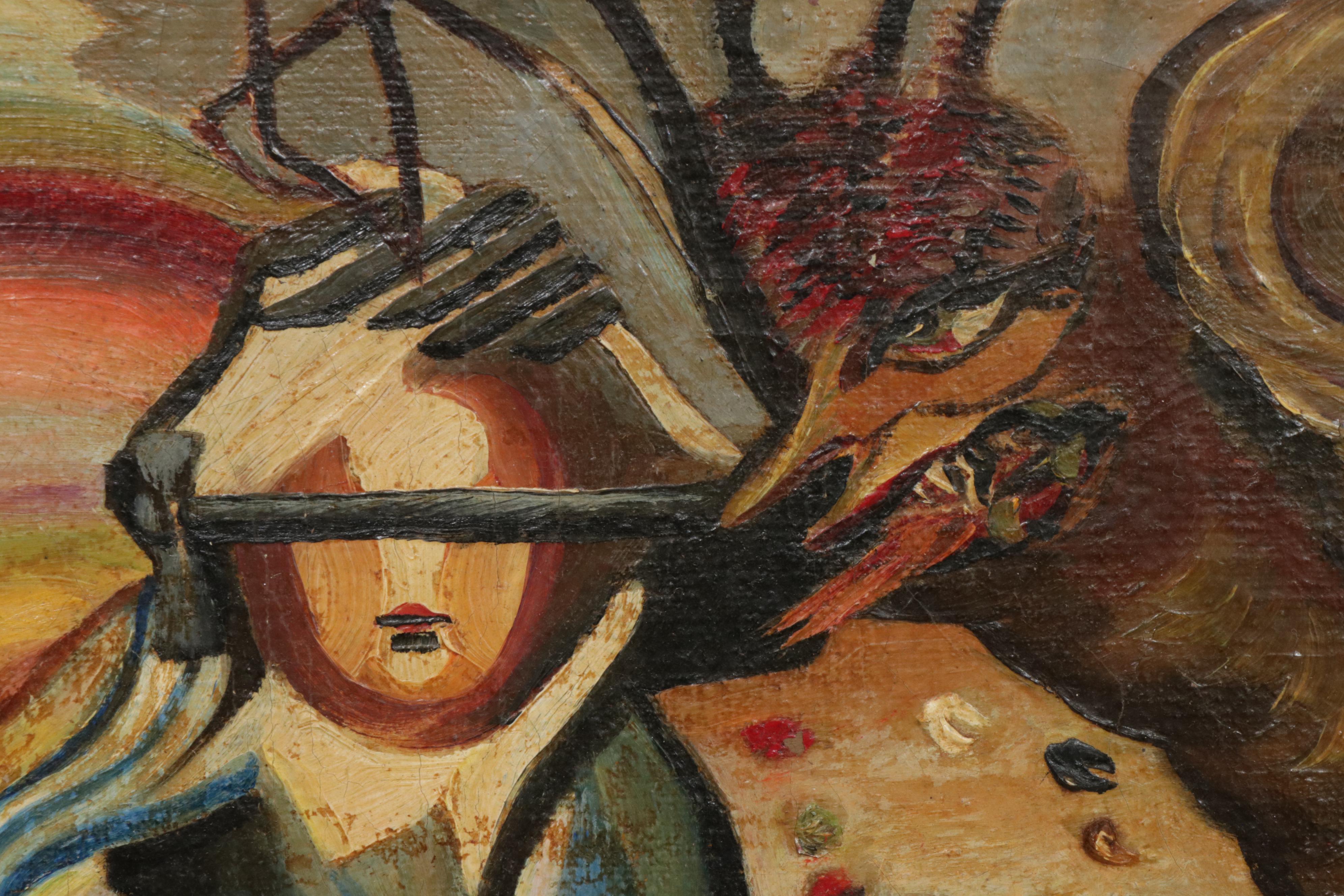 Early 20th Century Fauvist Style Oil Painting